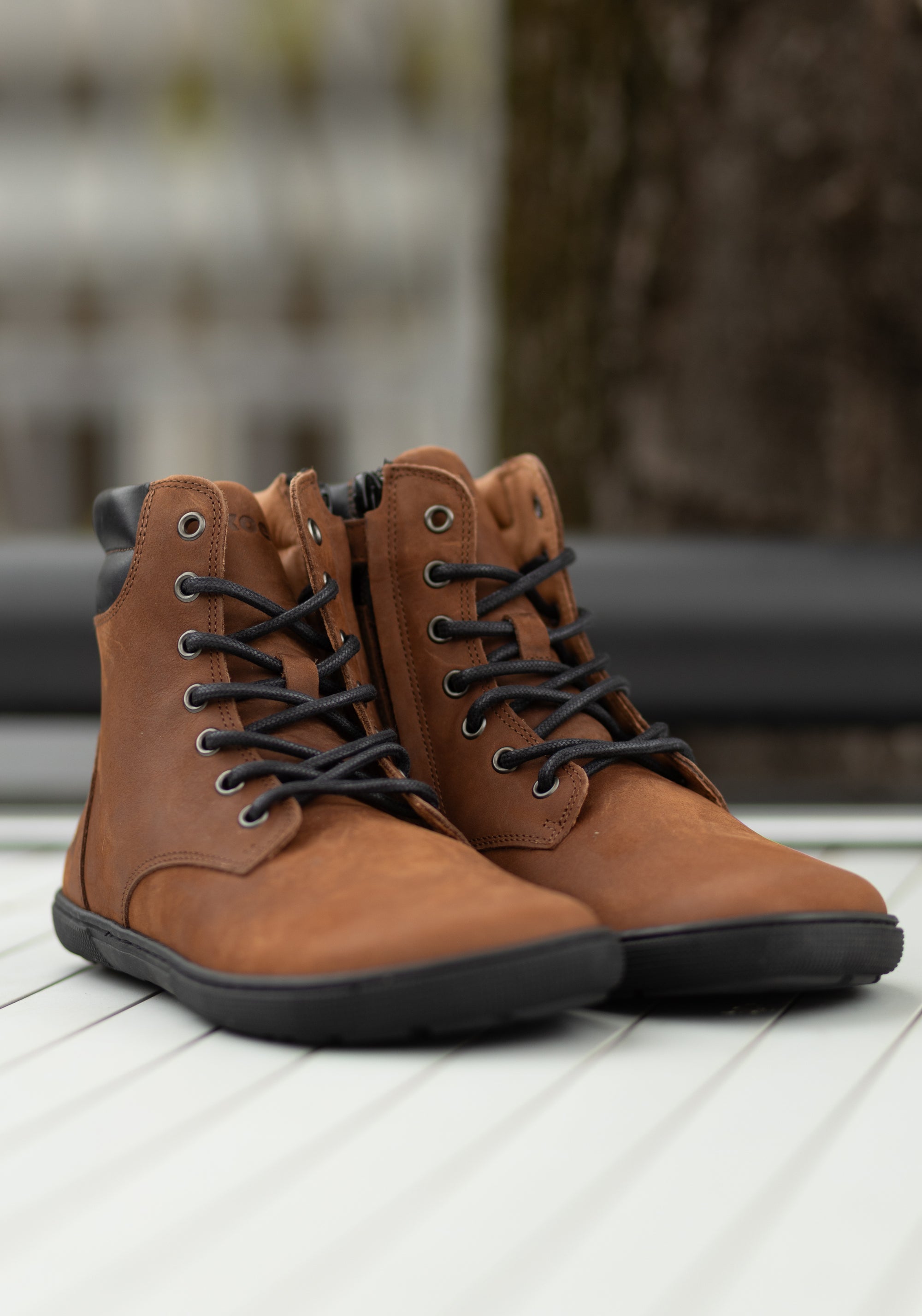 Ghete Barefoot din piele - Florence Chocolate