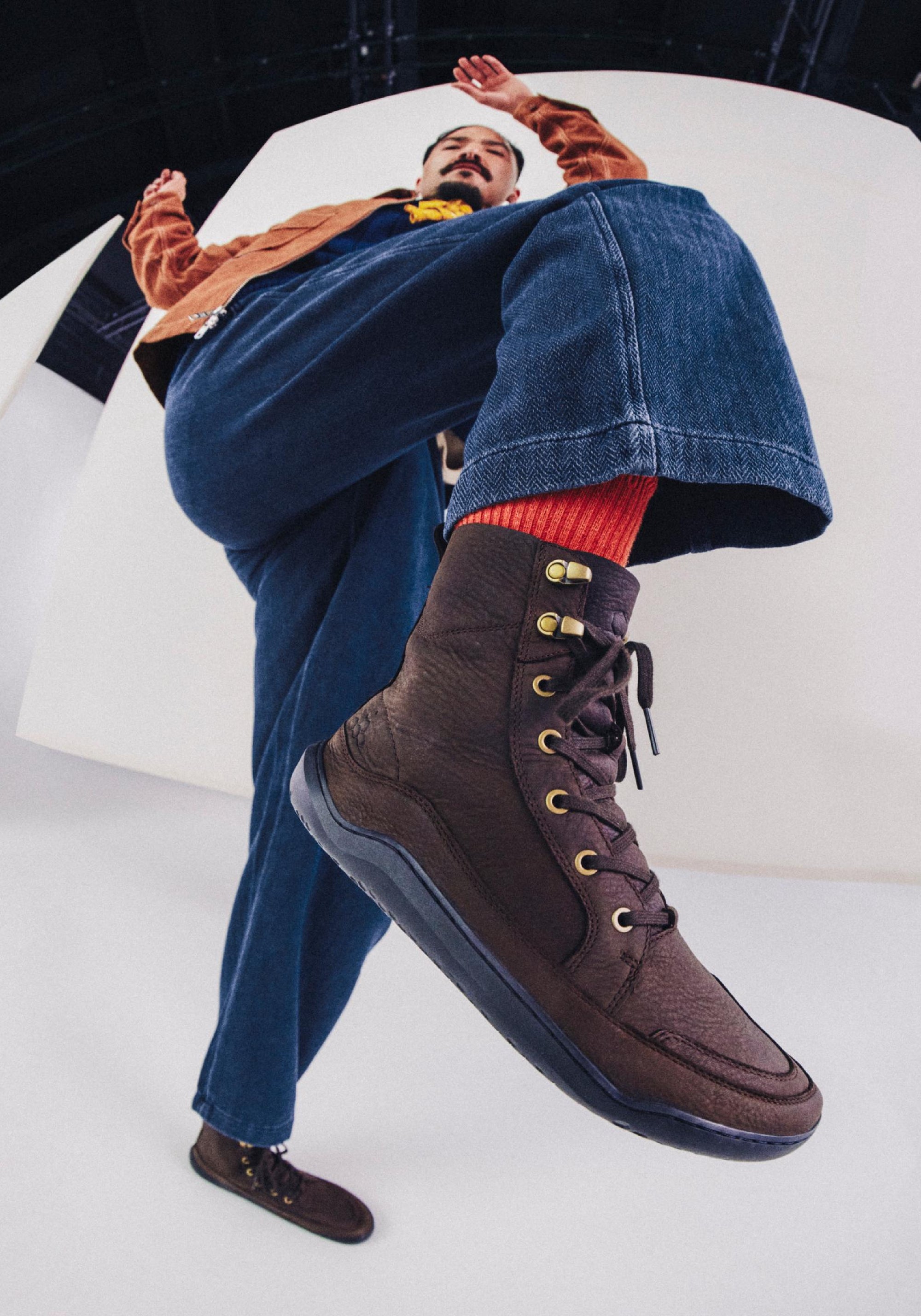 Ghete Barefoot din piele - Gobi Boot II Men Mole