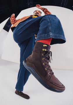 Ghete Barefoot din piele - Gobi Boot II Men Mole