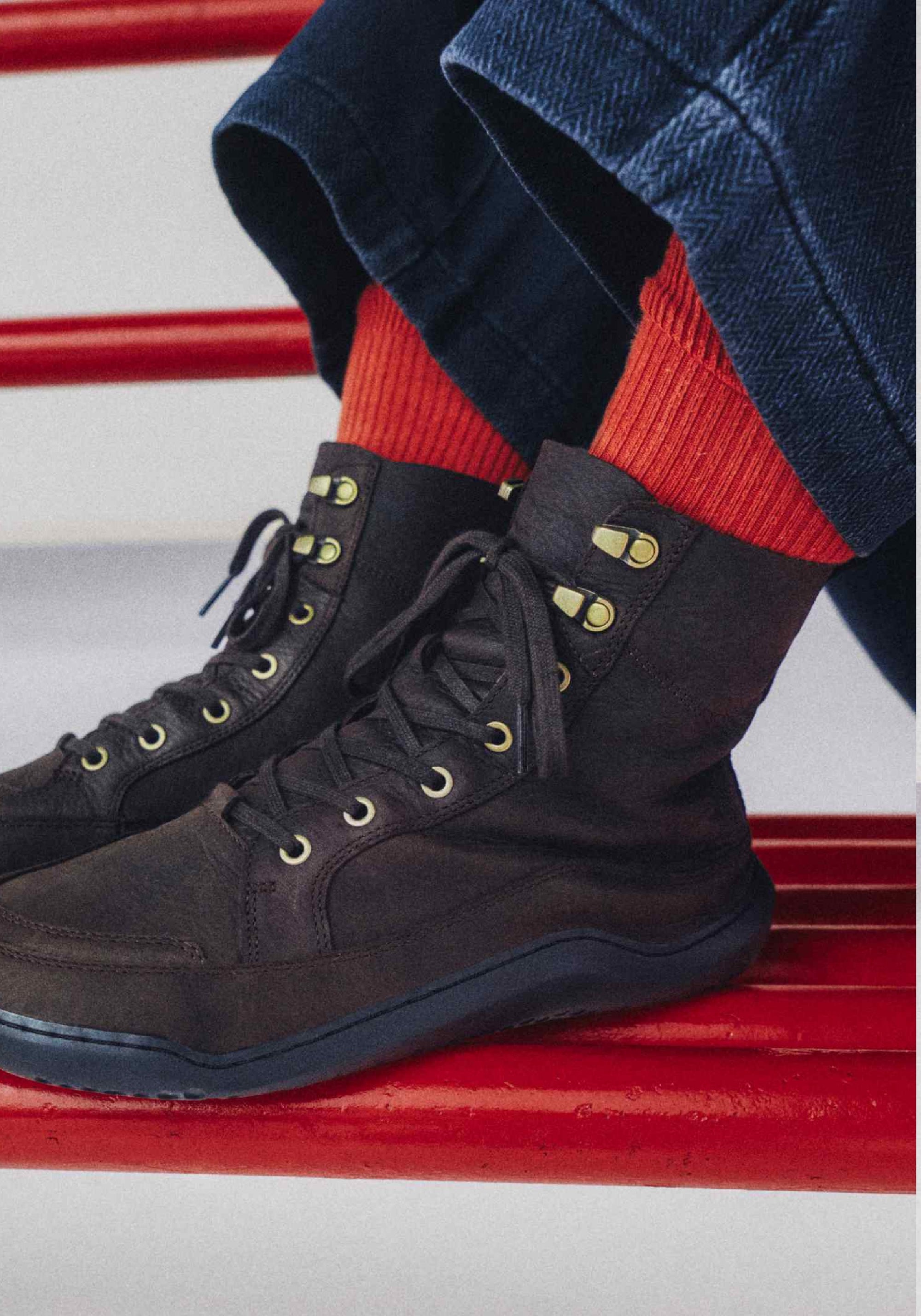 Ghete Barefoot din piele - Gobi Boot II Men Mole