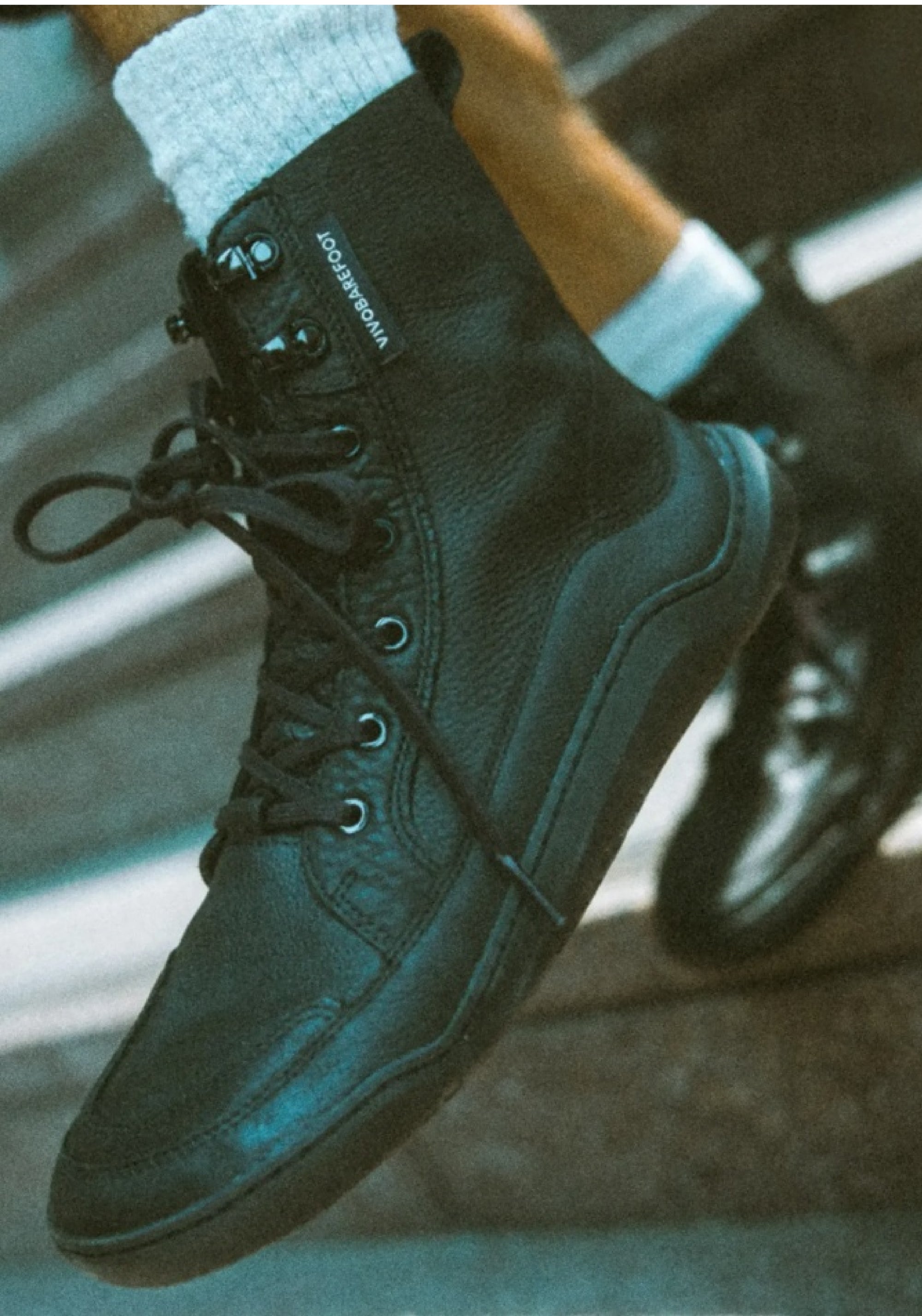 Ghete Barefoot din piele - Gobi Boot II Women Obsidian