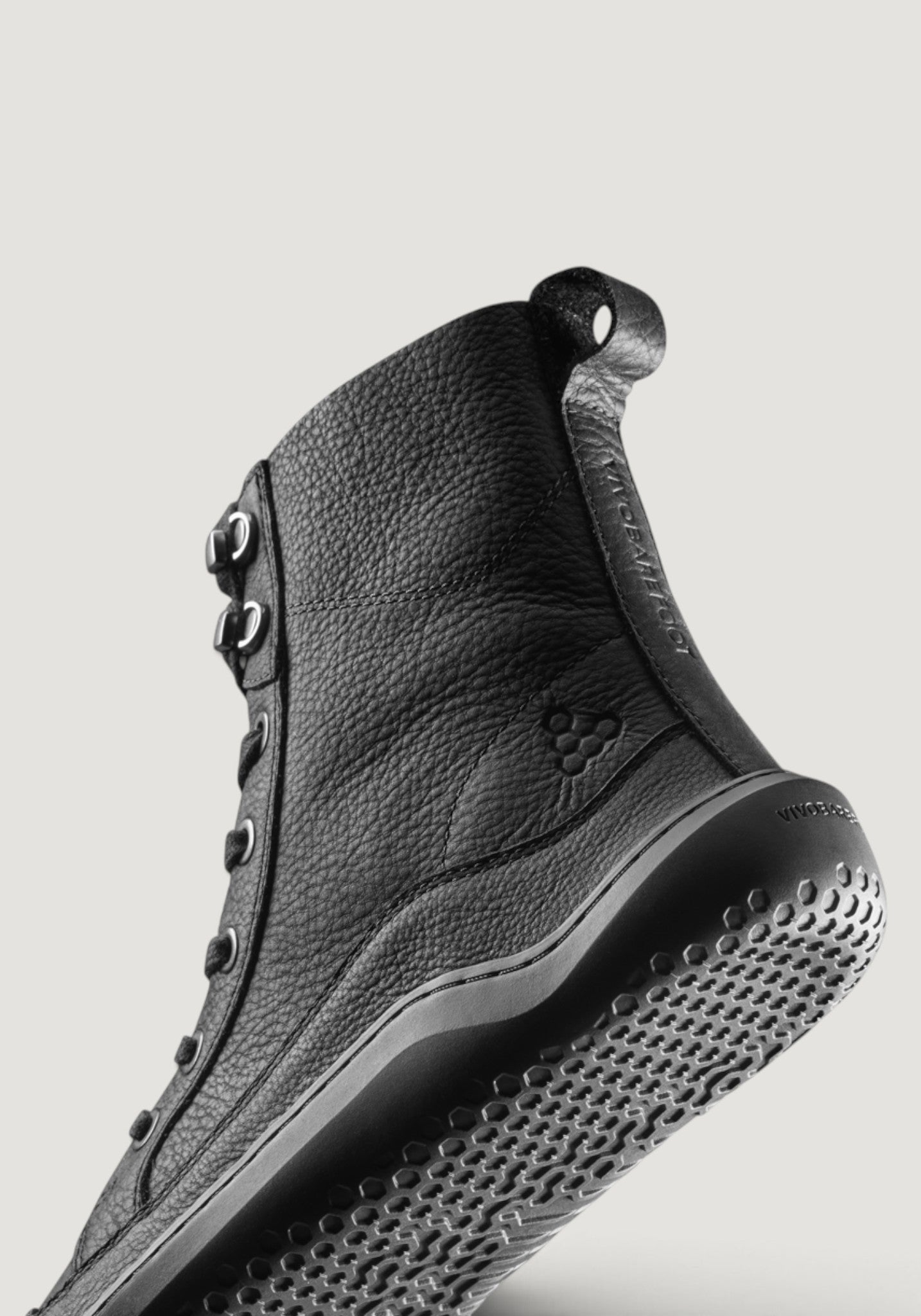 Ghete Barefoot din piele - Gobi Boot II Men Obsidian