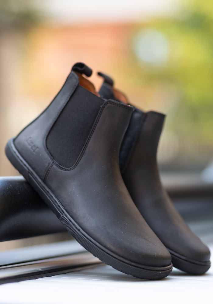 Ghete Barefoot femei din piele - Filas Black