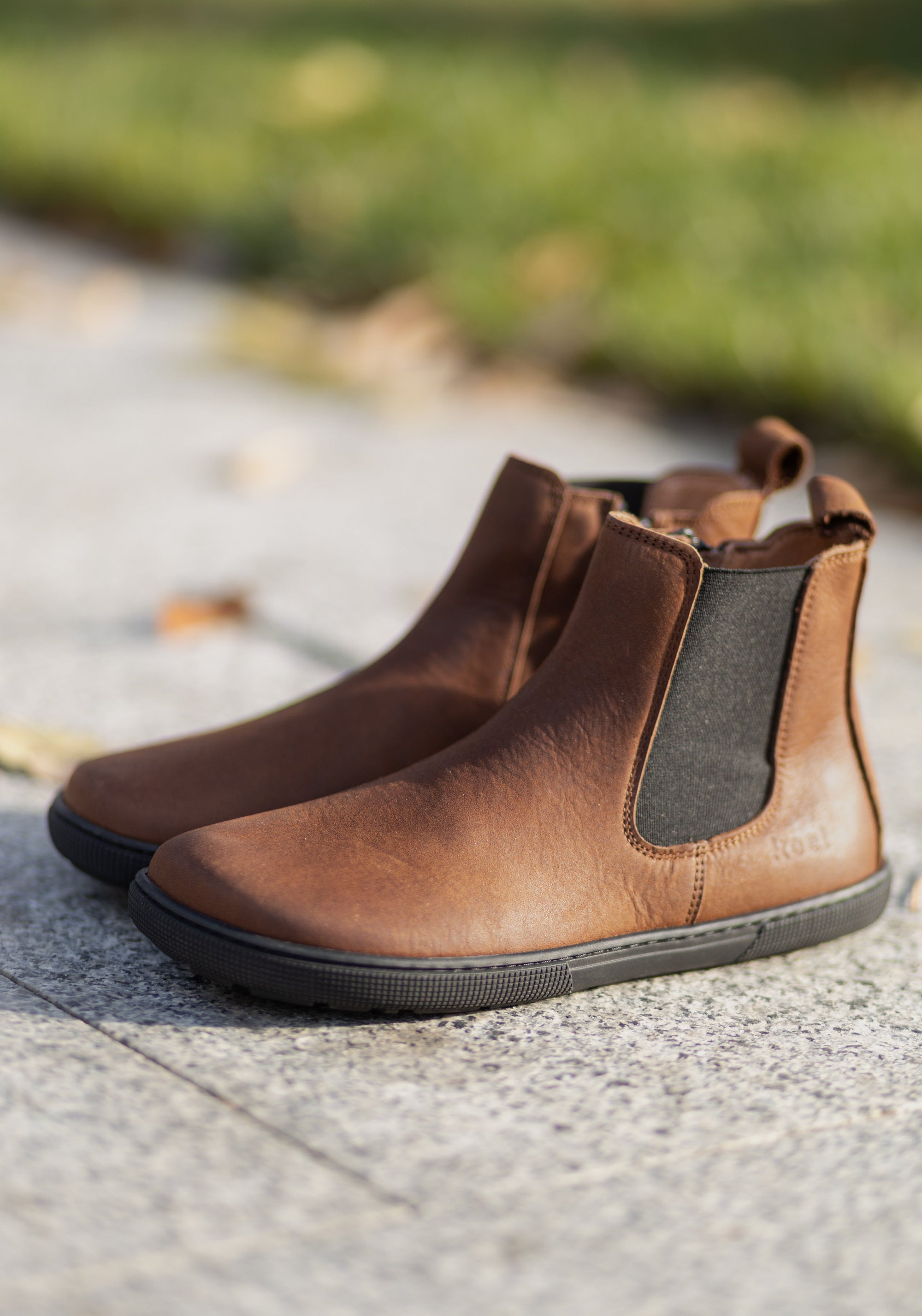 Ghete Barefoot femei din piele - Filas Chocolate