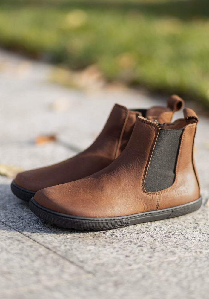 Ghete Barefoot femei din piele - Filas Chocolate