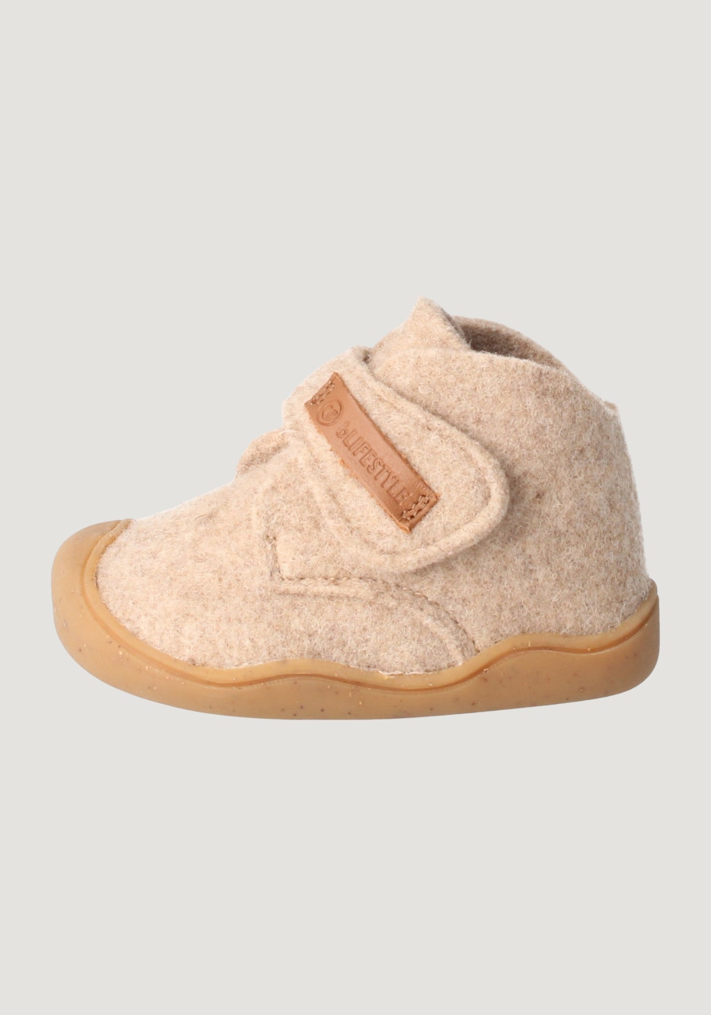 Ghete Barefoot First Step din lână merinos - Marmota Beige BLifestyle HipHip.ro