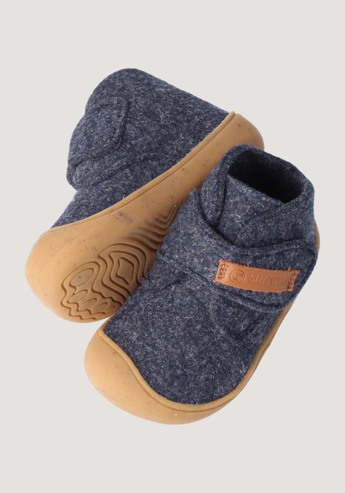 Ghete Barefoot First Step din lână merinos - Marmota Marine BLifestyle HipHip.ro