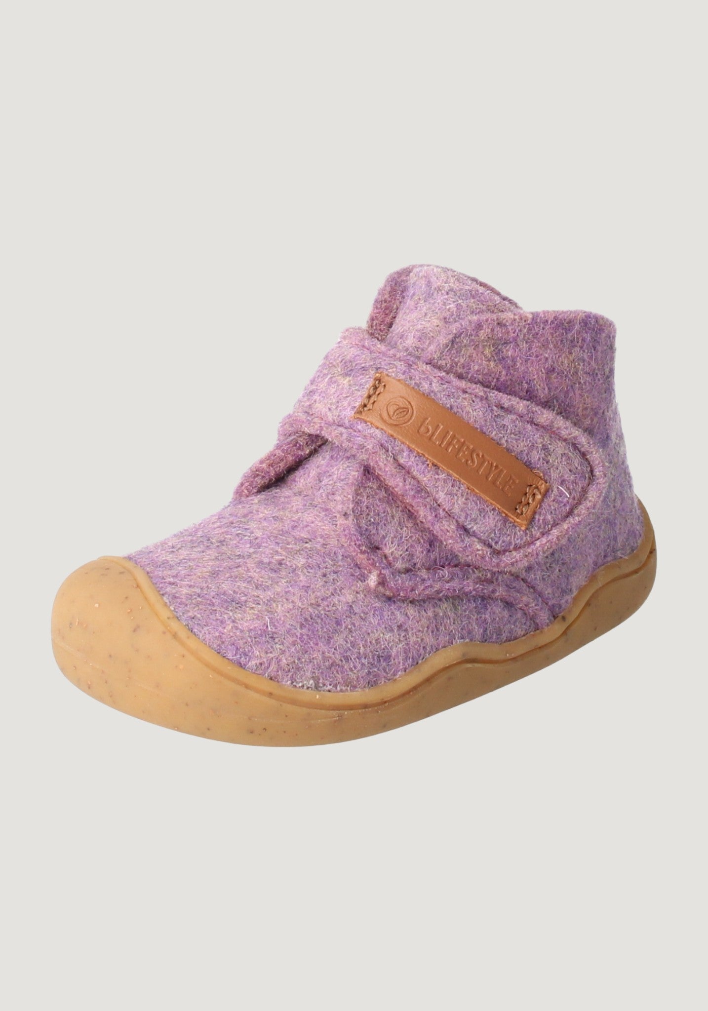 Ghete Barefoot First Step din lână merinos - Marmota Pastel Lila BLifestyle HipHip.ro