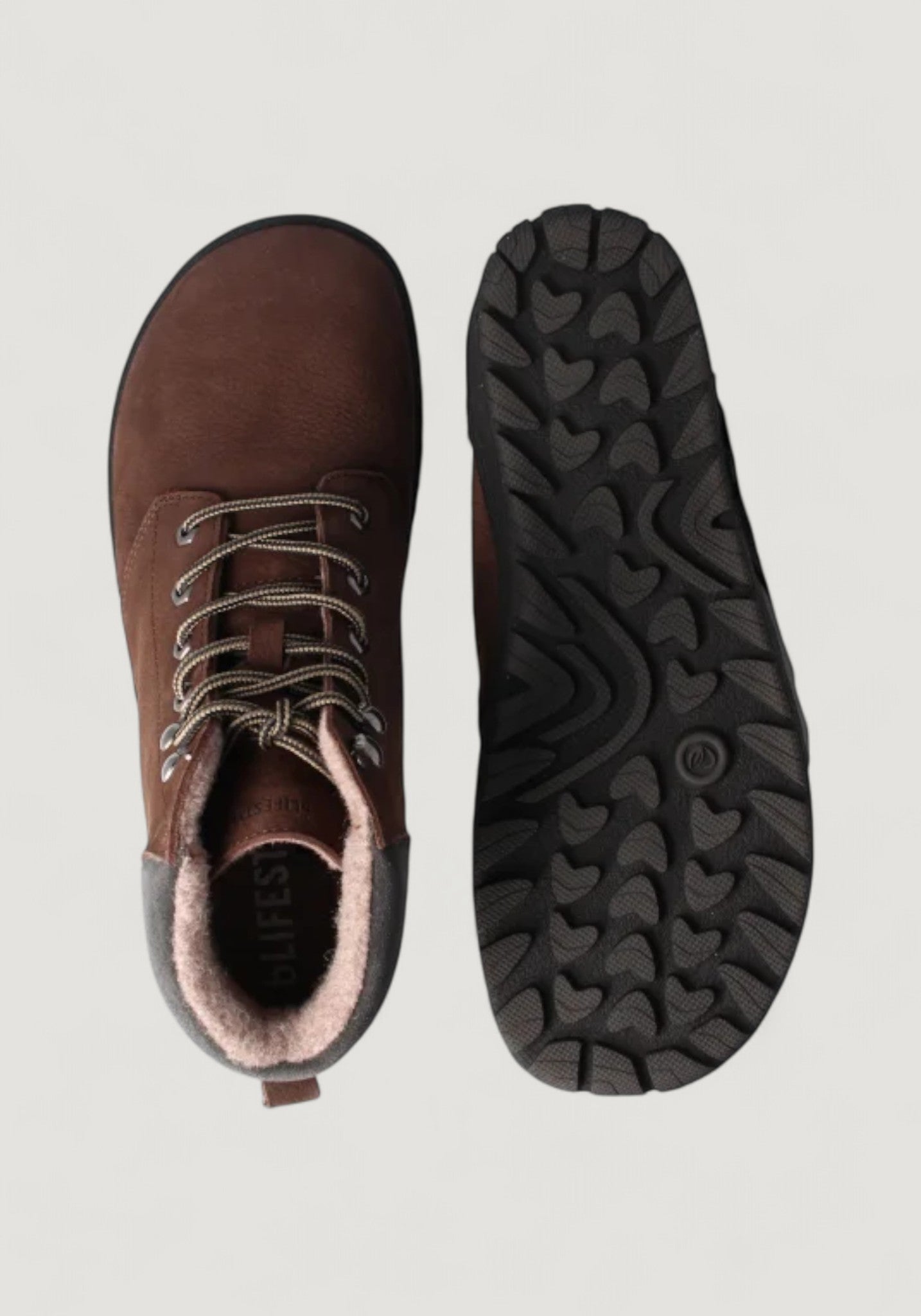 Ghete Barefoot îmblănite adulți - Street Style Chestnut