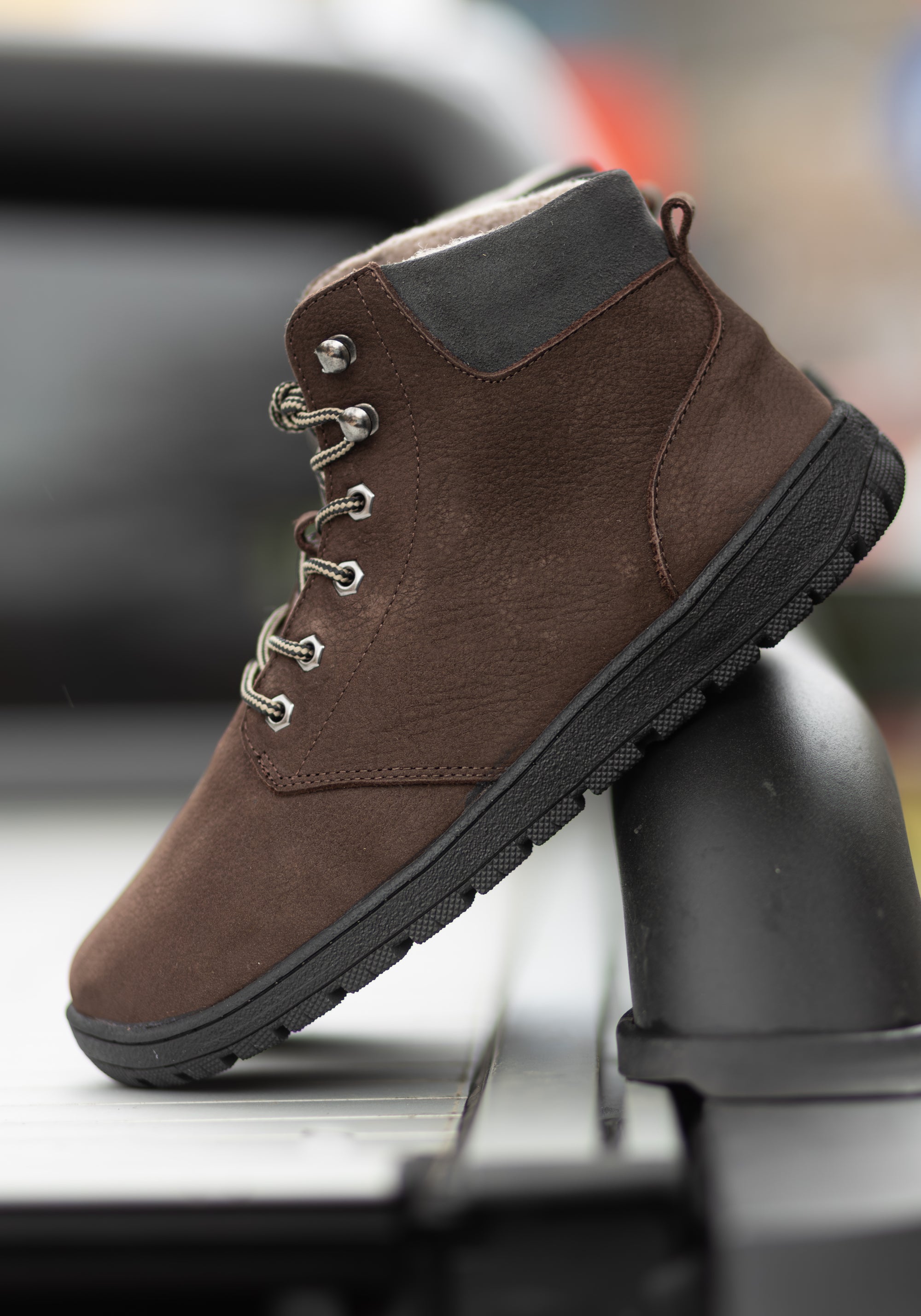 Ghete Barefoot îmblănite adulți - Street Style Chestnut