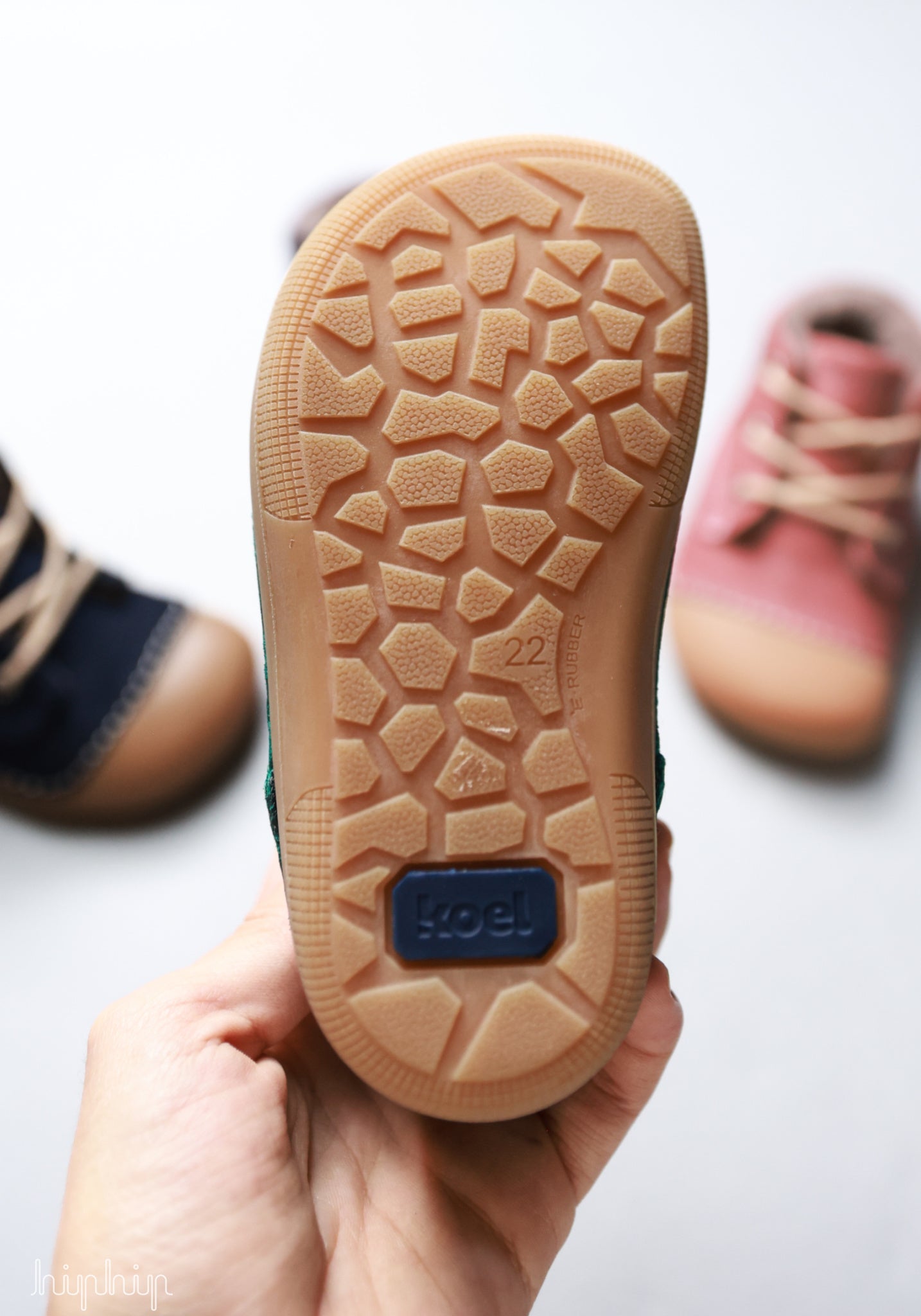 Ghete Barefoot îmblănite First Step - Ava Blue Koel HipHip.ro