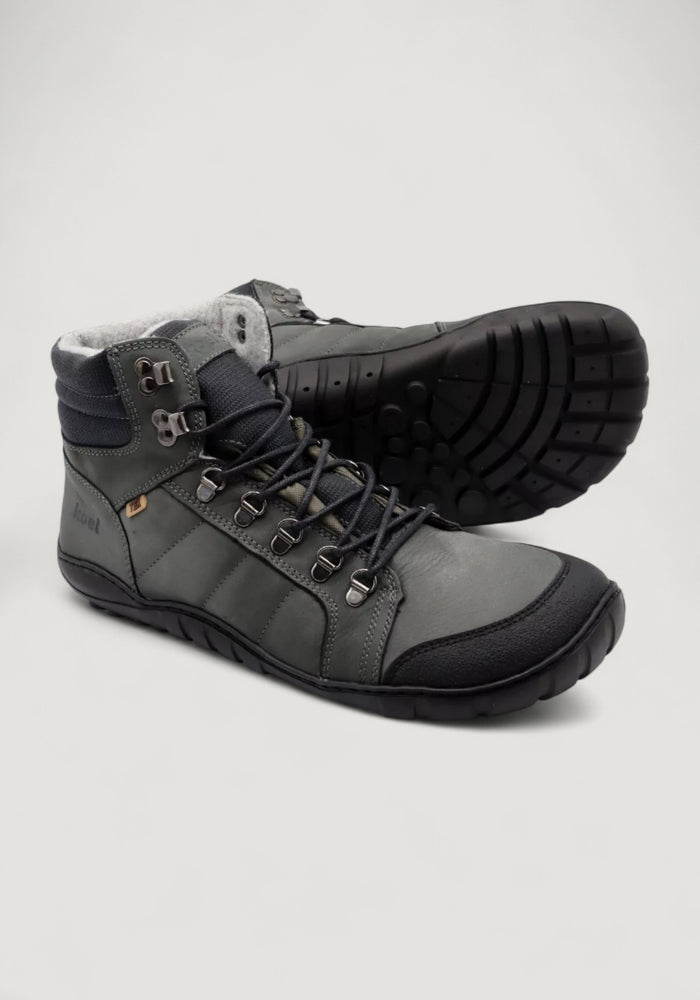 Ghete Barefoot îmblănite bărbați - Paul Dark Grey