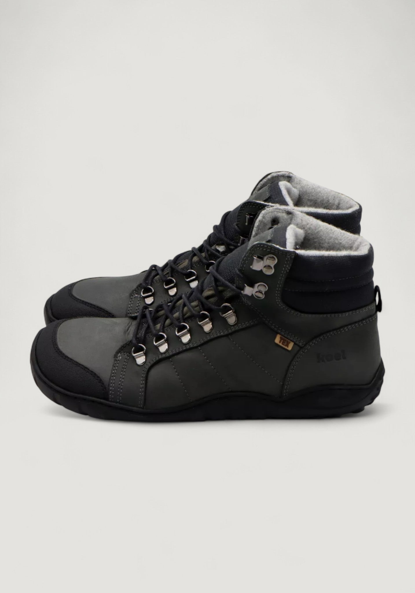 Ghete Barefoot îmblănite bărbați - Paul Dark Grey