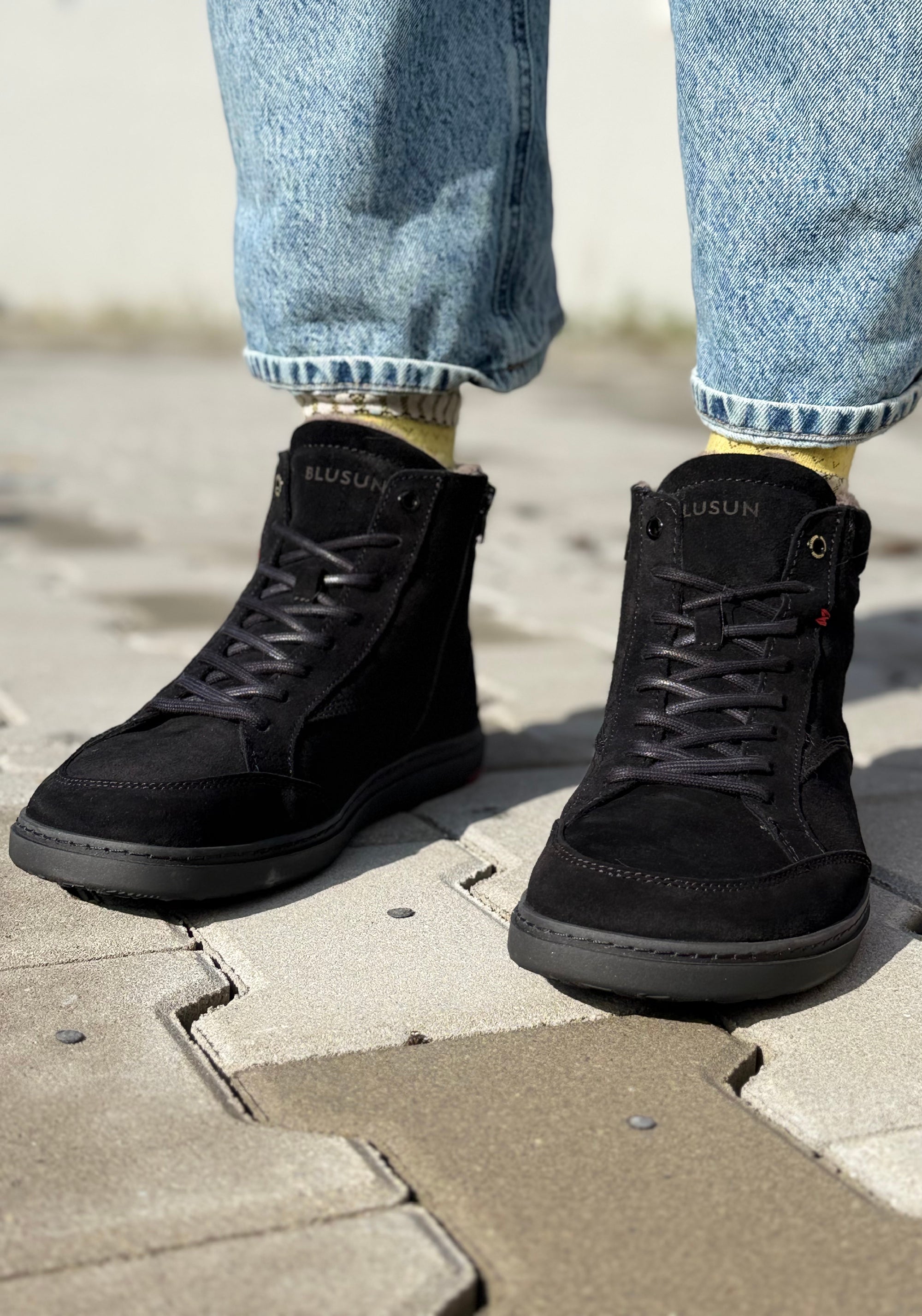 Ghete Barefoot îmblănite - BLSN-035M Black