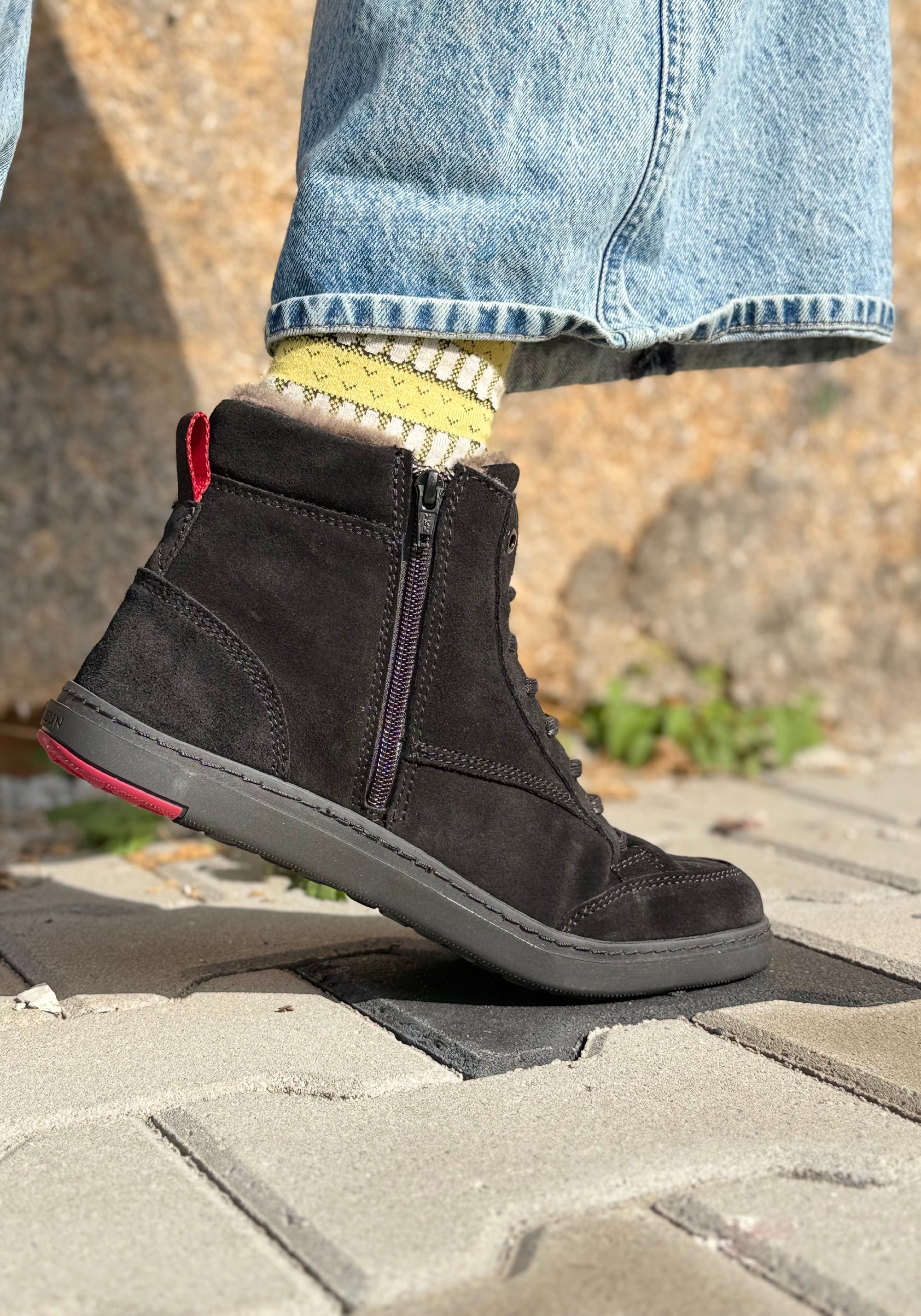 Ghete Barefoot îmblănite - BLSN-035M Black