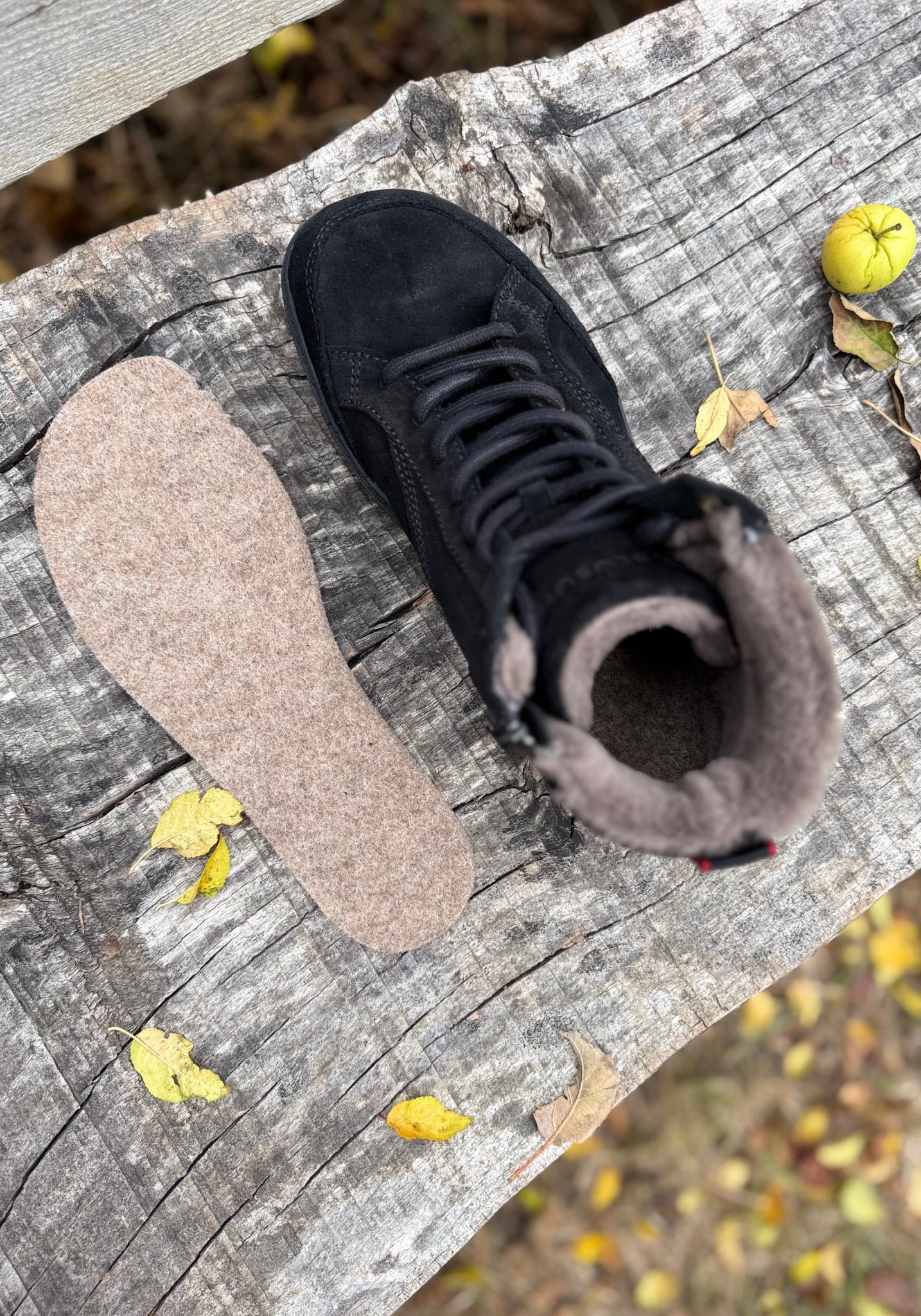 Ghete Barefoot îmblănite - BLSN-035W Black
