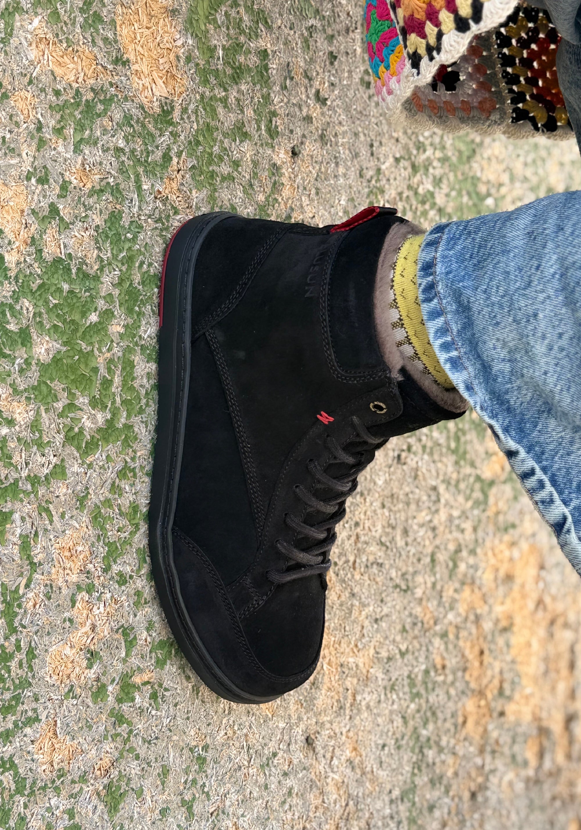 Ghete Barefoot îmblănite - BLSN-035W Black