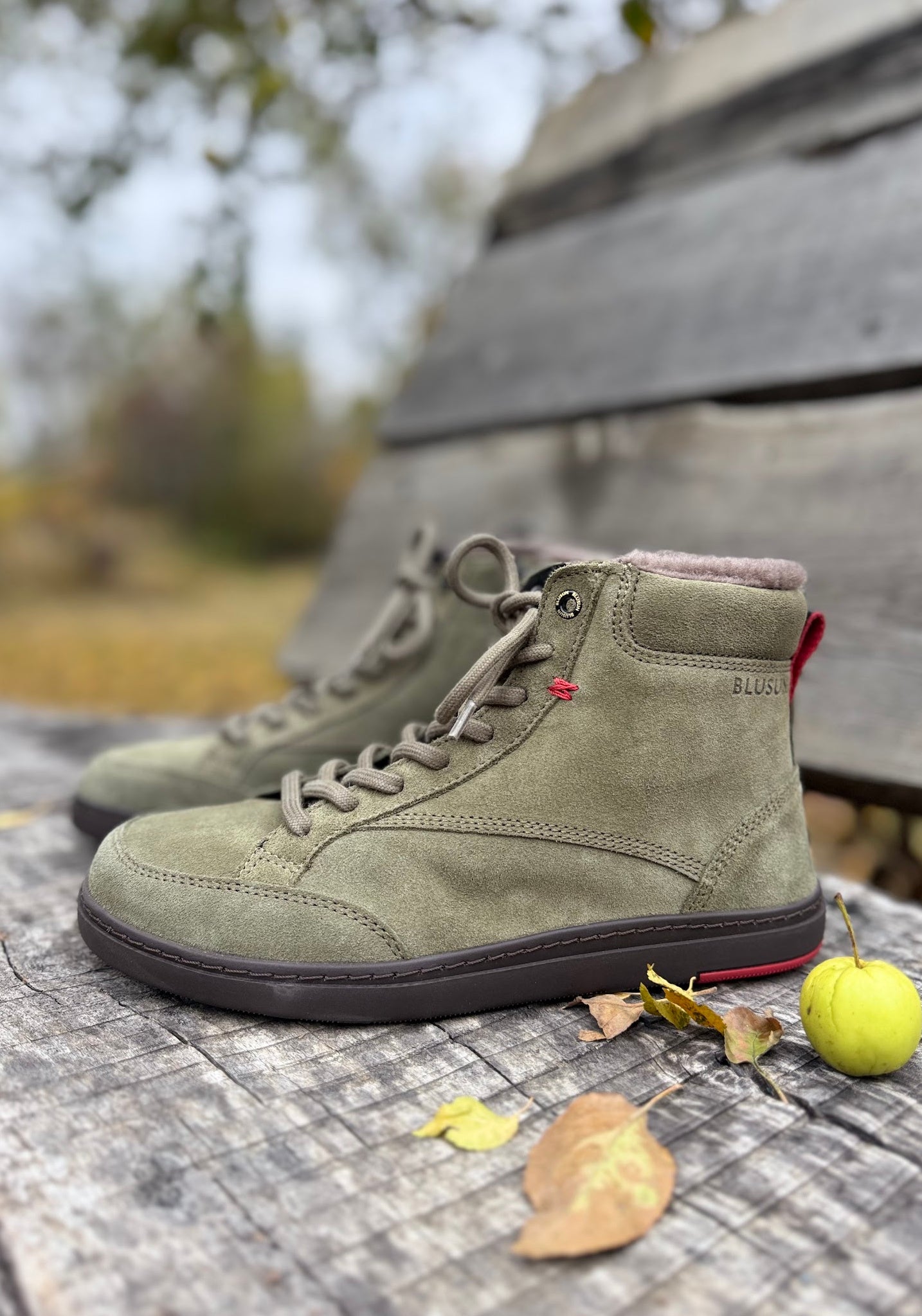Ghete Barefoot îmblănite - BLSN-035W Olive