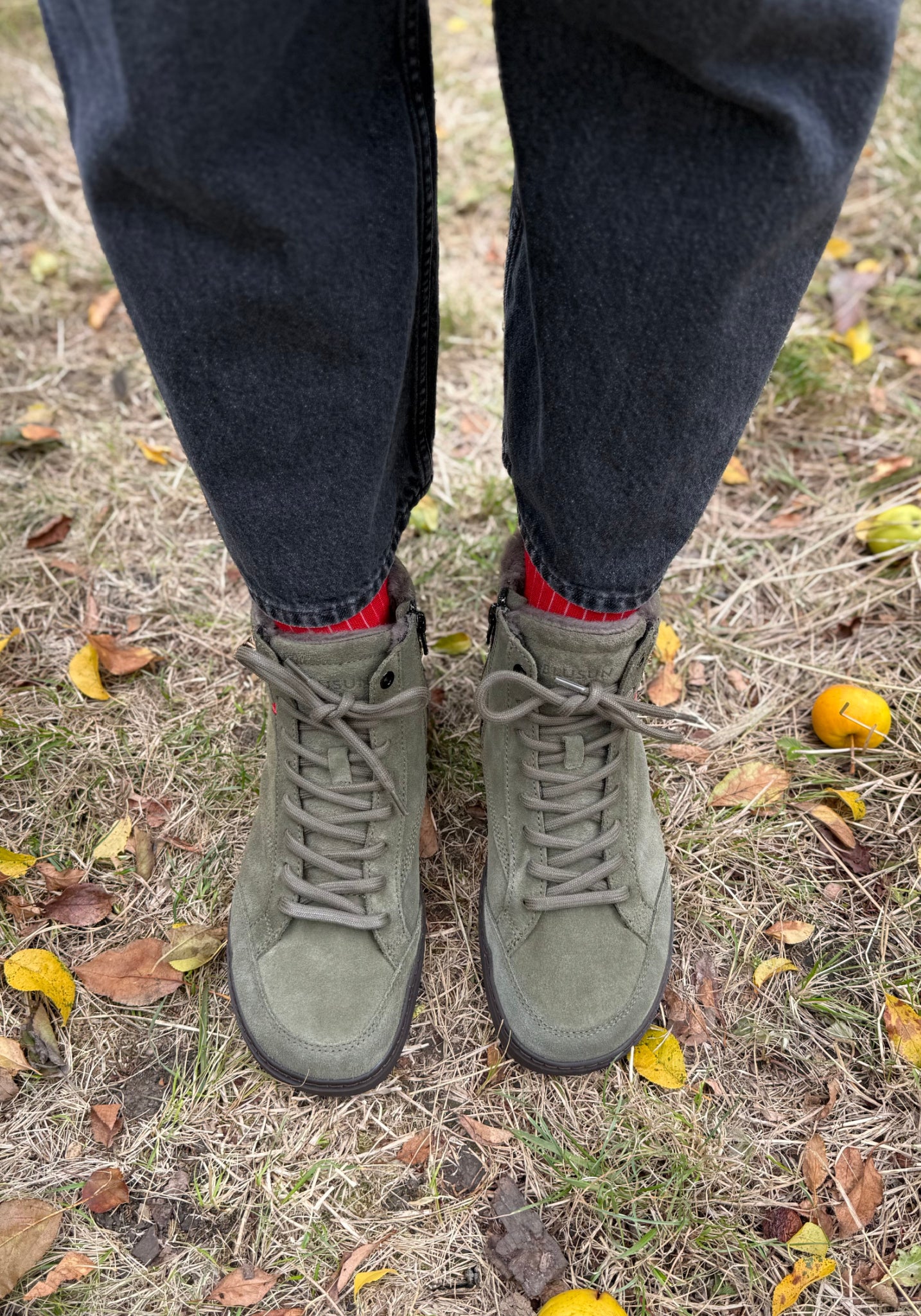 Ghete Barefoot îmblănite - BLSN-035W Olive