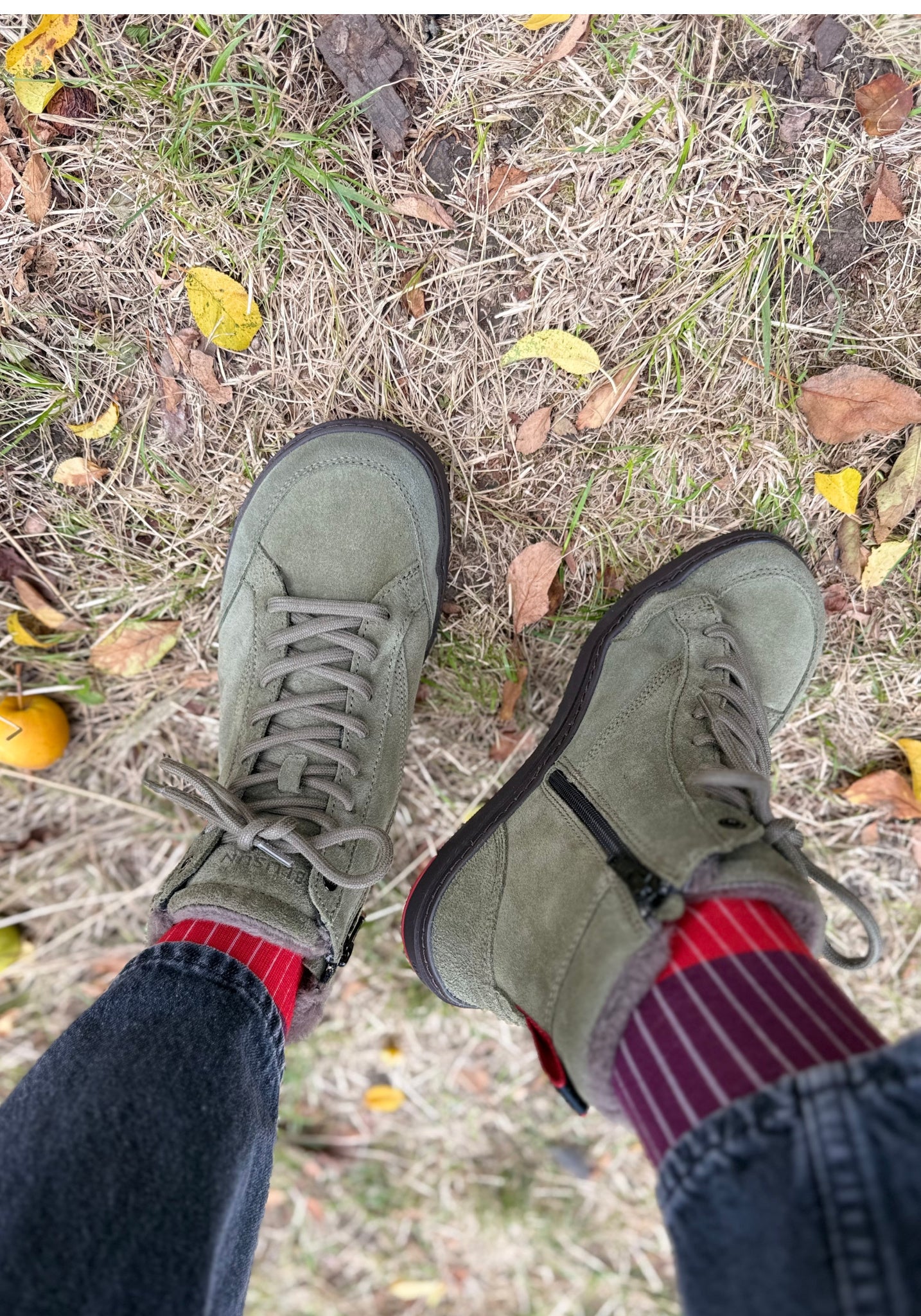 Ghete Barefoot îmblănite - BLSN-035W Olive
