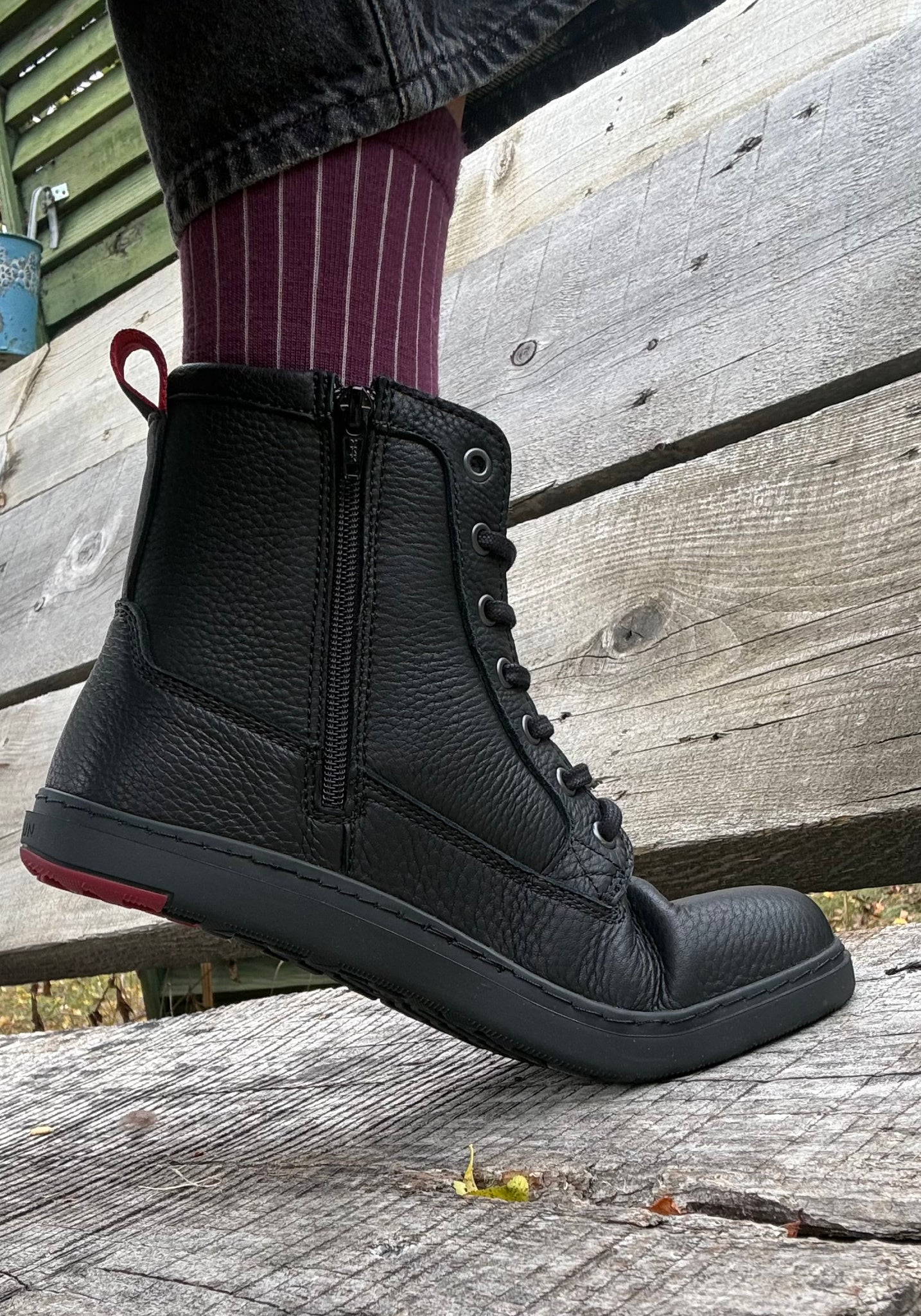 Ghete Barefoot îmblănite - BLSN-080W Deep Black