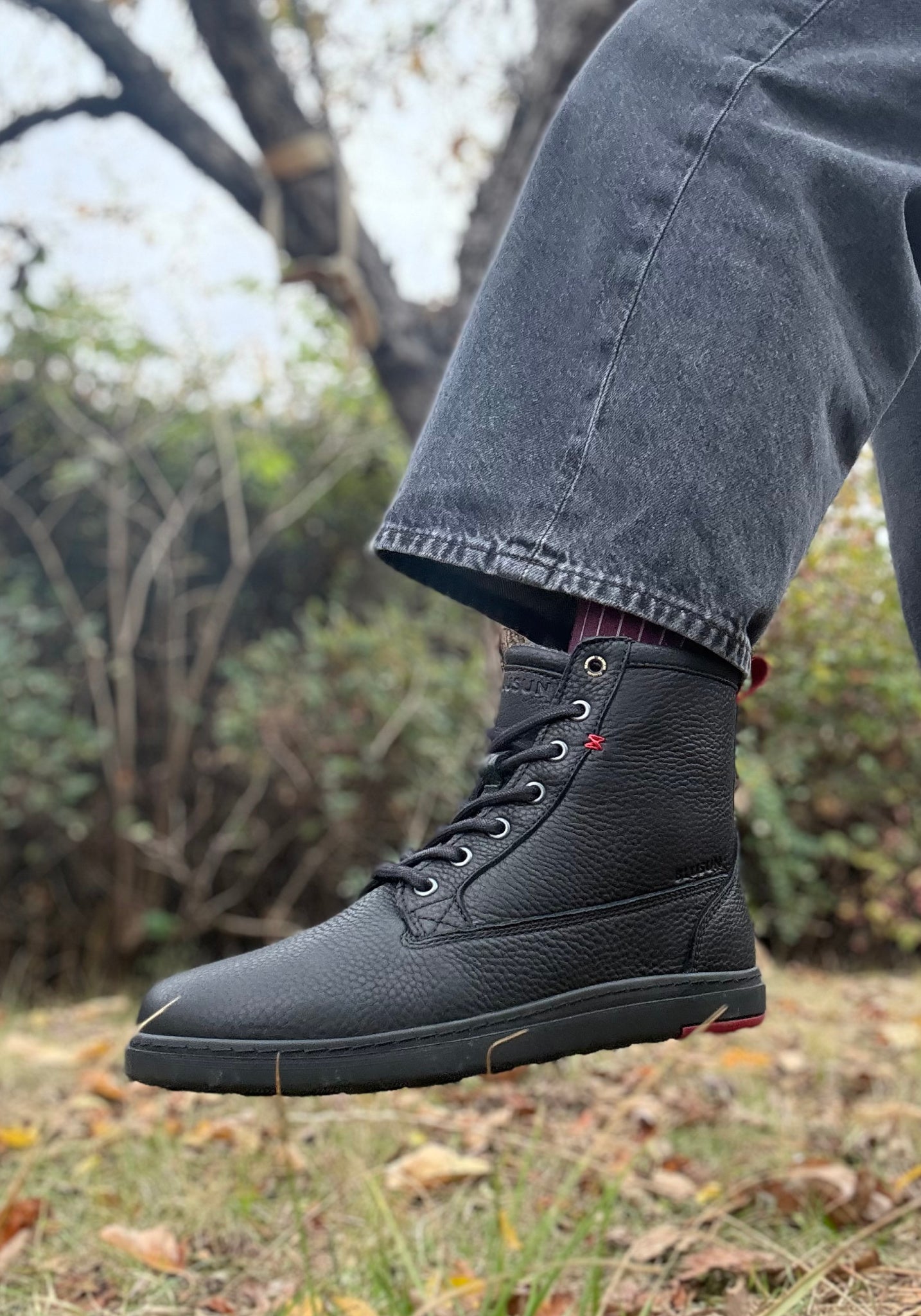 Ghete Barefoot îmblănite - BLSN-080W Deep Black