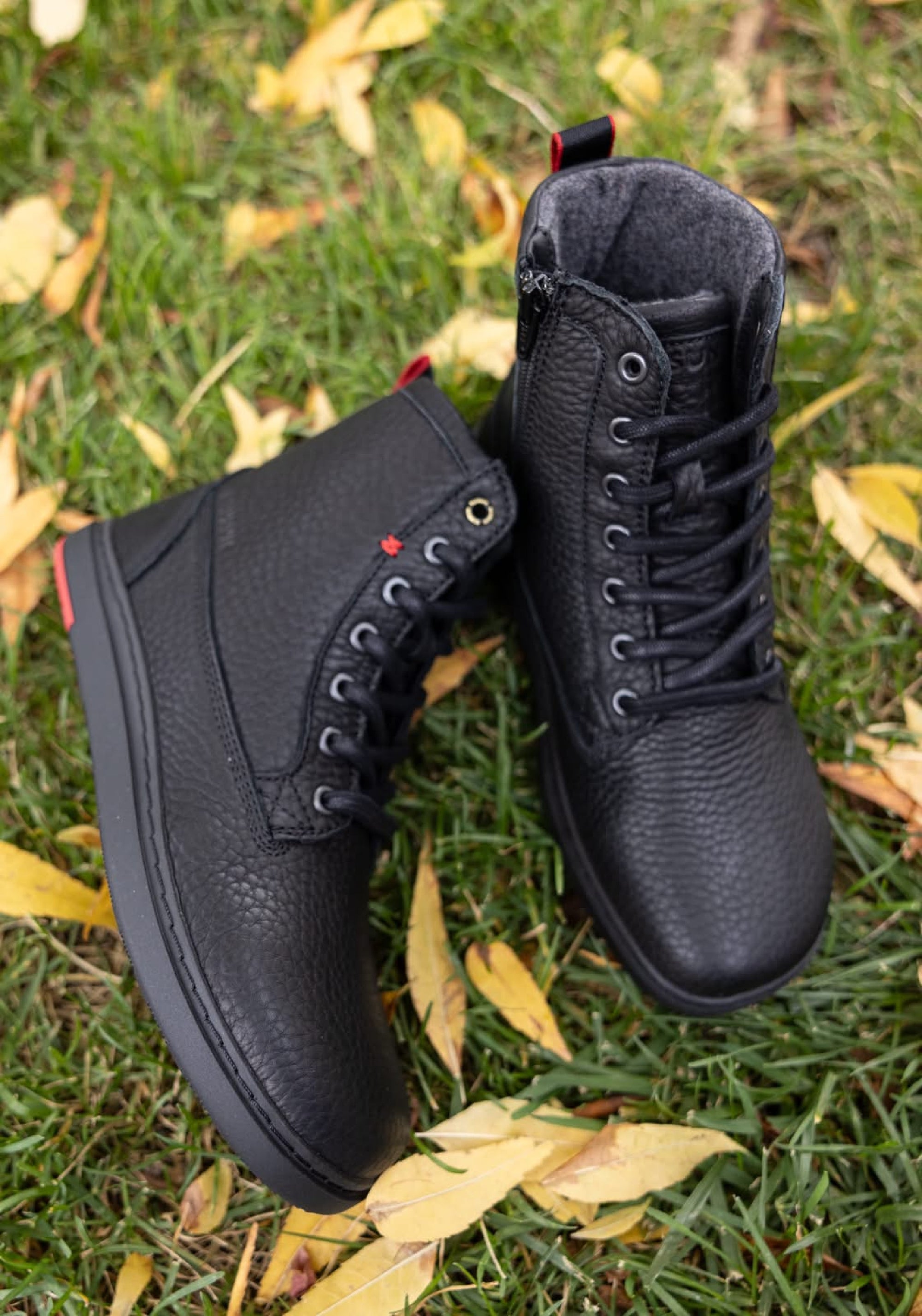 Ghete Barefoot îmblănite - BLSN-080W Deep Black