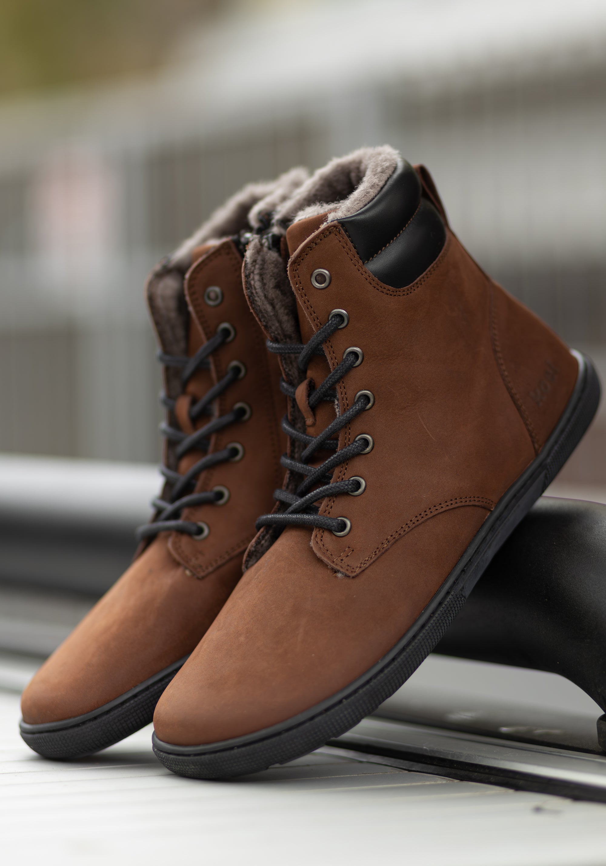 Ghete Barefoot îmblănite femei - Florence Chocolate