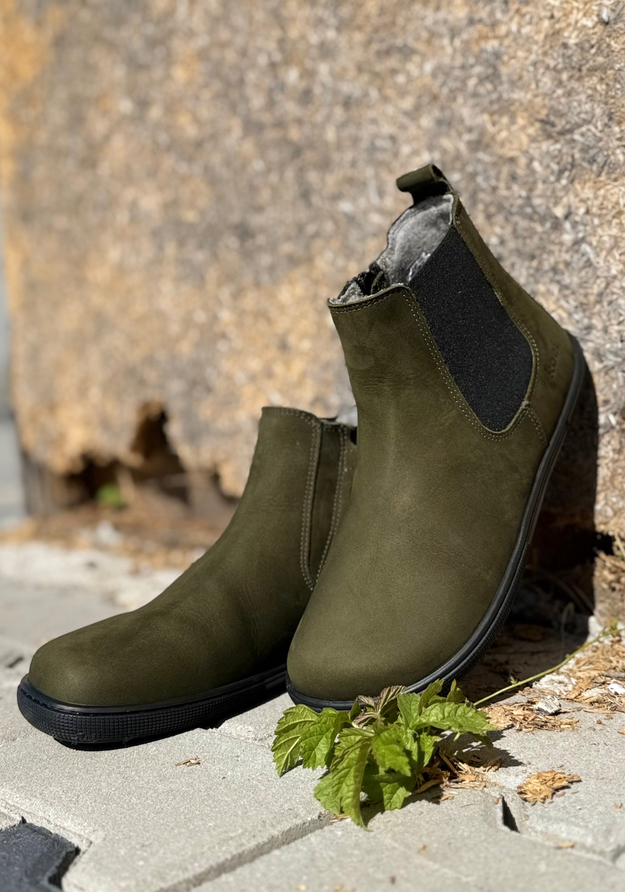 Ghete Barefoot îmblănite - Filas Khaki