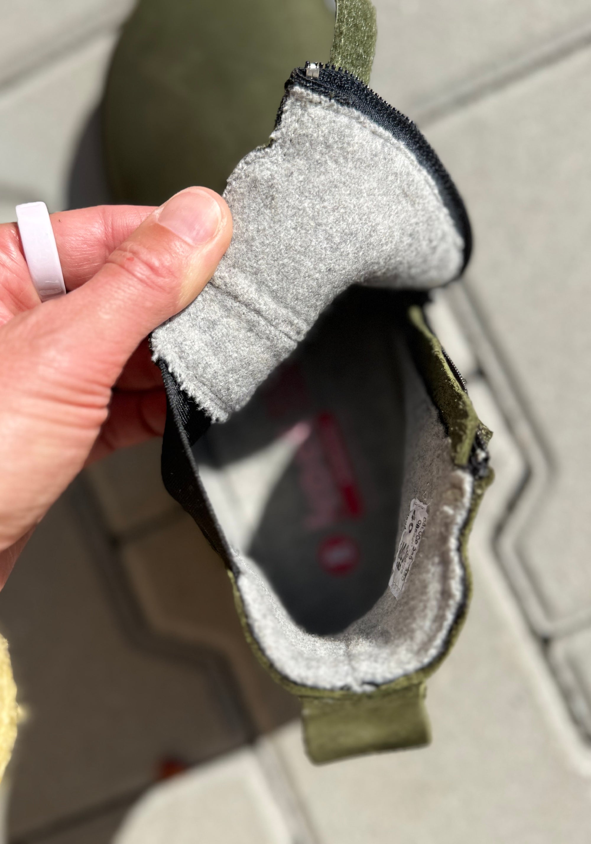 Ghete Barefoot îmblănite - Filas Khaki