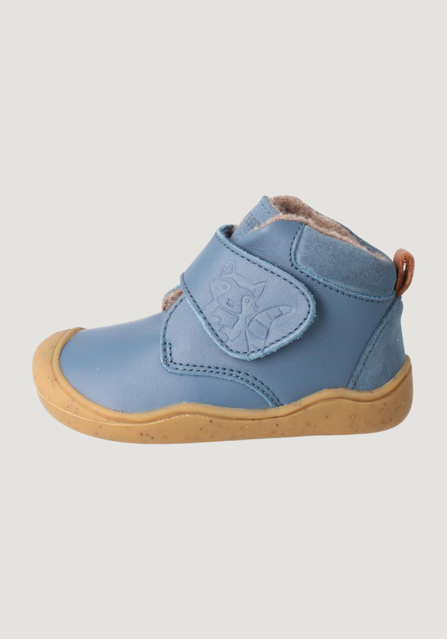 Ghete Barefoot îmblănite First Step - Baby Raccoon Sea Blue BLifestyle HipHip.ro