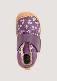 Ghete Barefoot îmblănite First Step - Baby Raccoon Winter Plum BLifestyle HipHip.ro