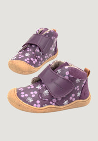 Ghete Barefoot îmblănite First Step - Baby Raccoon Winter Plum BLifestyle HipHip.ro