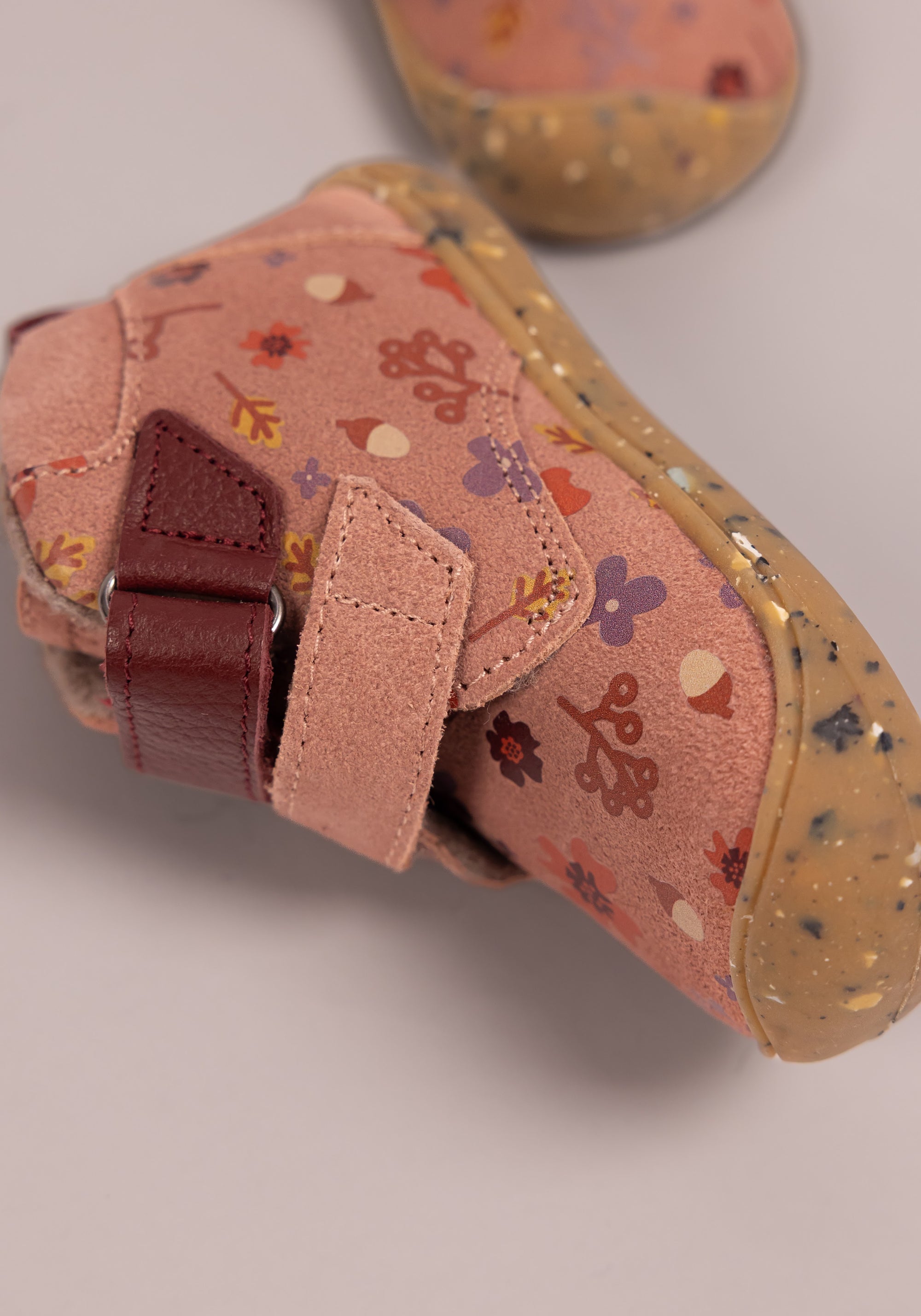 Ghete Barefoot îmblănite First Step - Baby Raccoon Winter Rosa