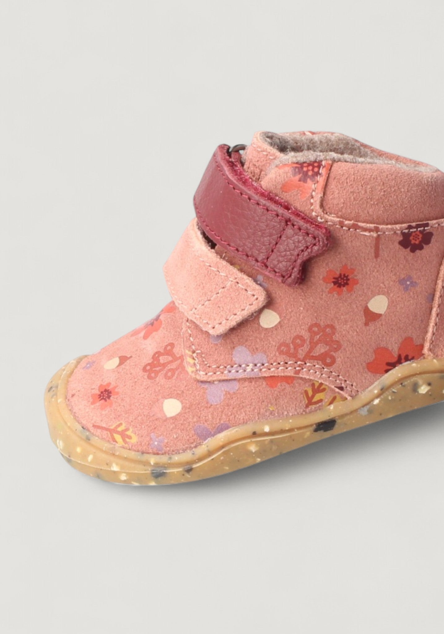 Ghete Barefoot îmblănite First Step - Baby Raccoon Winter Rosa