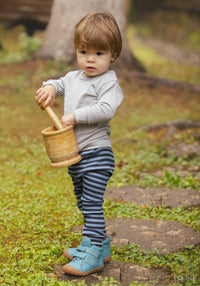 Ghete Barefoot îmblănite First Step - Hale Petrolio Bisgaard HipHip.ro