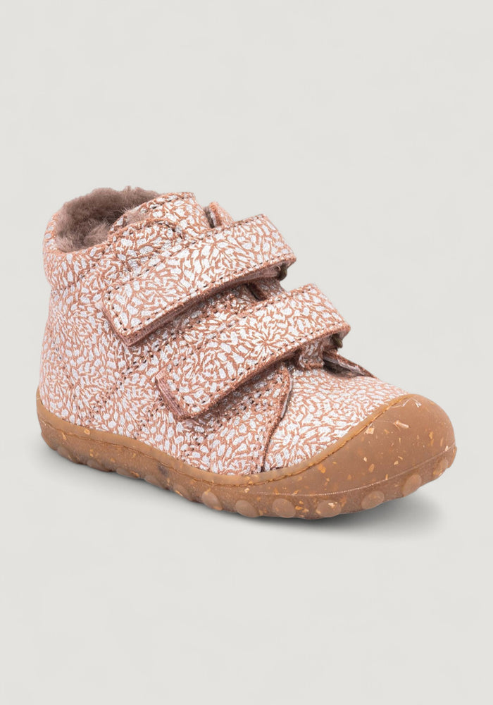 Ghete Barefoot îmblănite First Step - Hale Rose Glitter