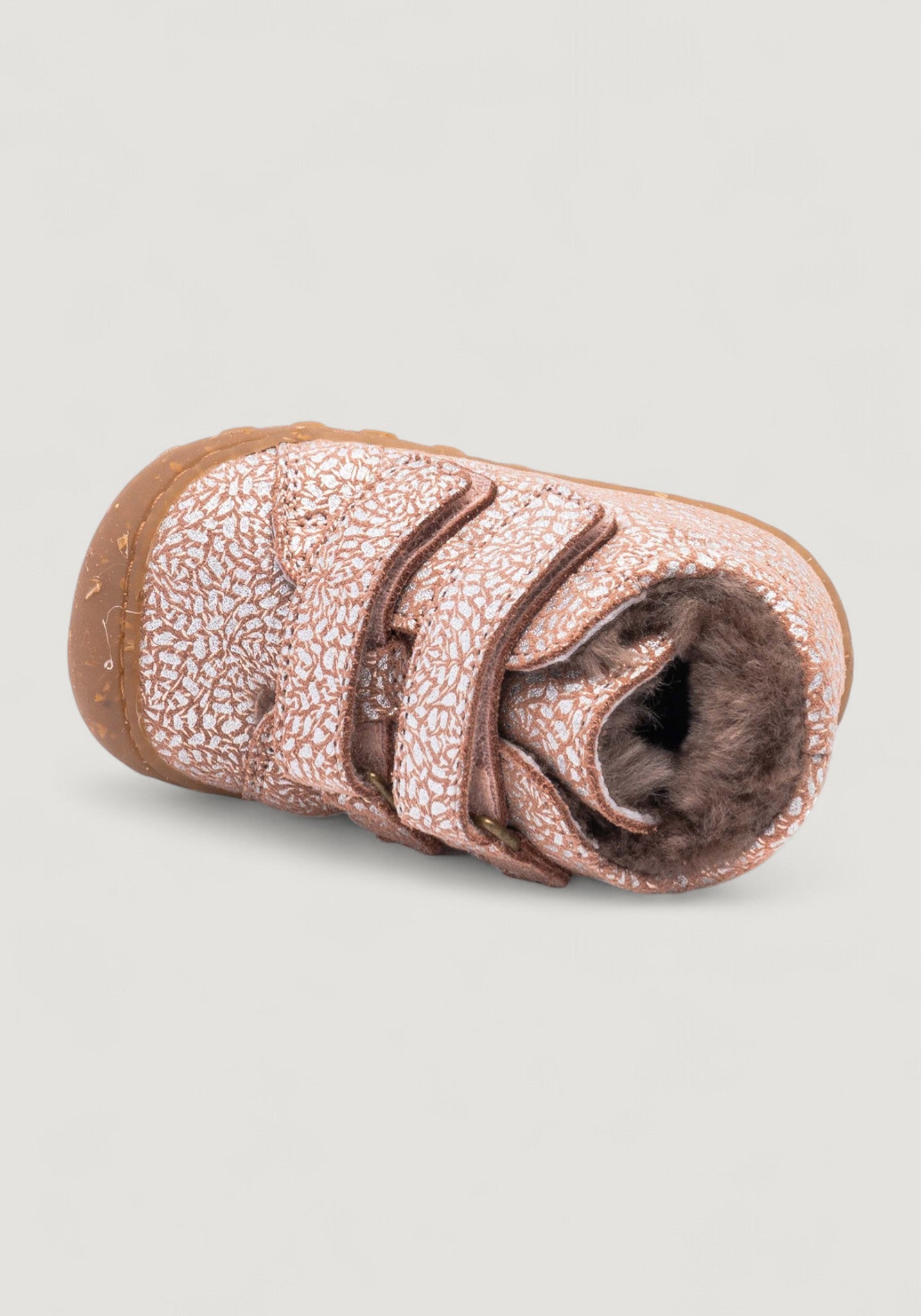 Ghete Barefoot îmblănite First Step - Hale Rose Glitter
