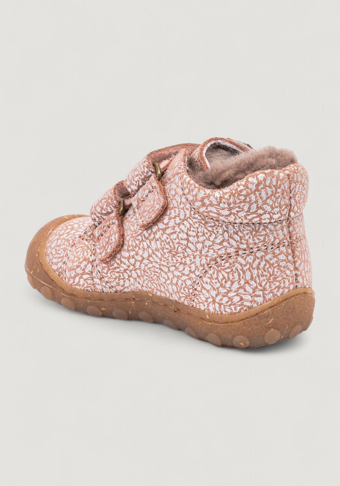 Ghete Barefoot îmblănite First Step - Hale Rose Glitter