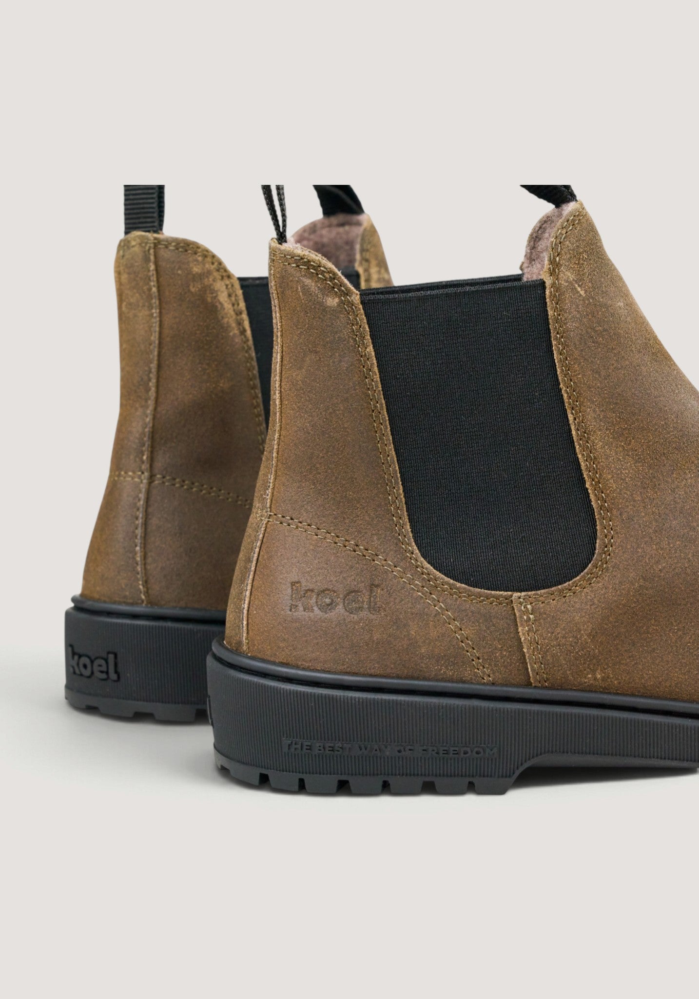 Ghete Barefoot îmblănite - Gavien Dark Taupe