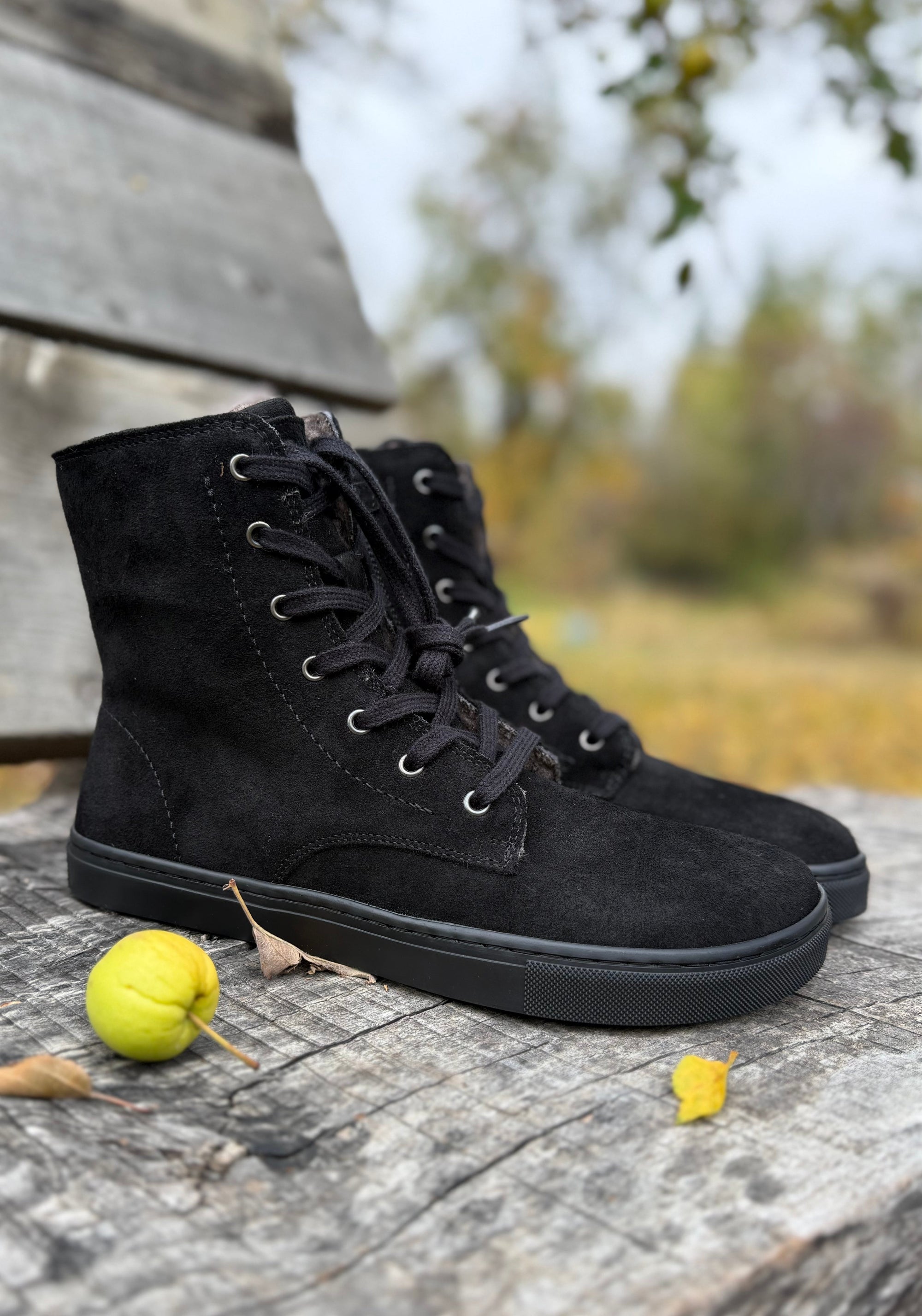 Ghete Barefoot îmblănite - Hesira Black
