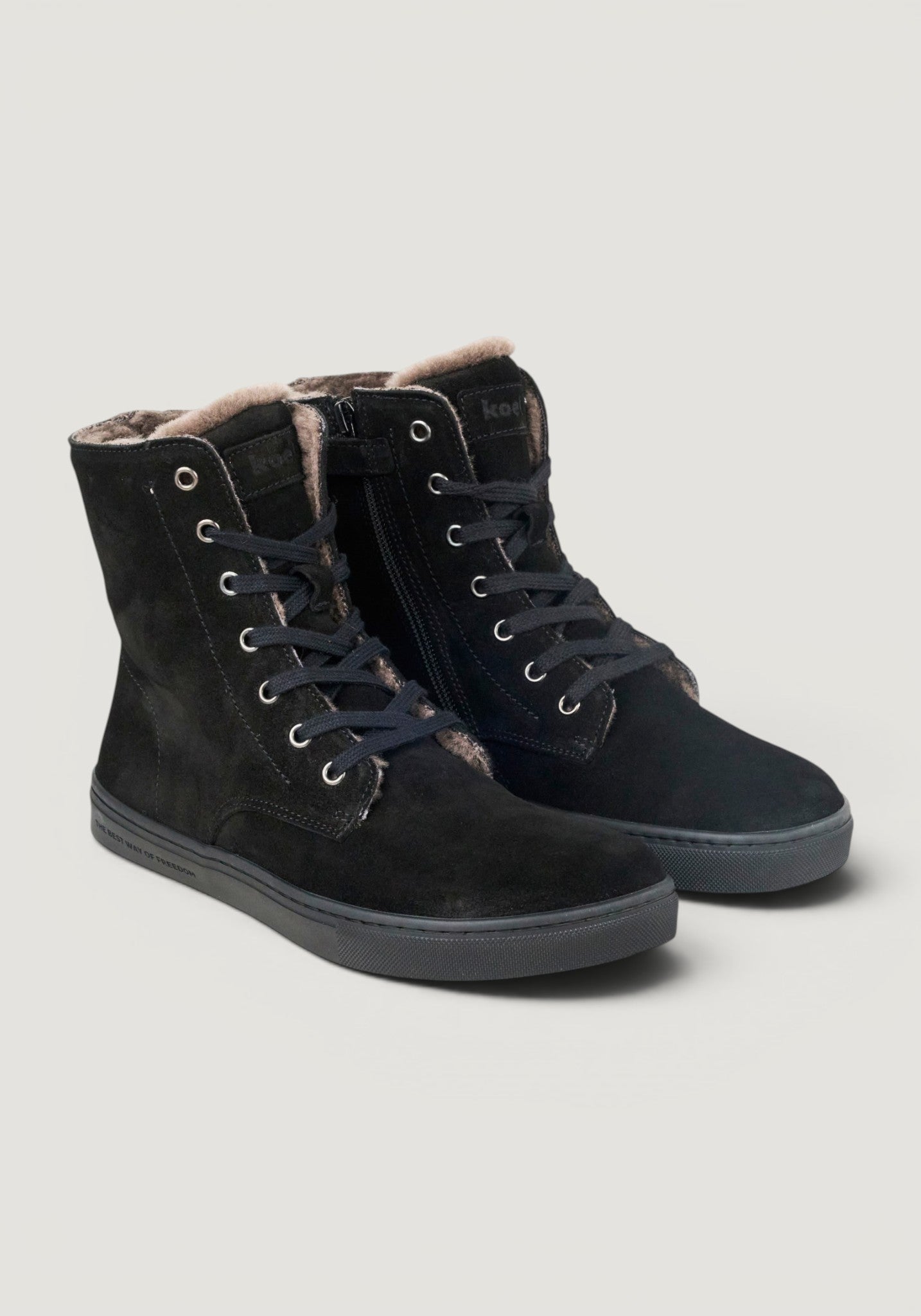 Ghete Barefoot îmblănite - Hesira Black
