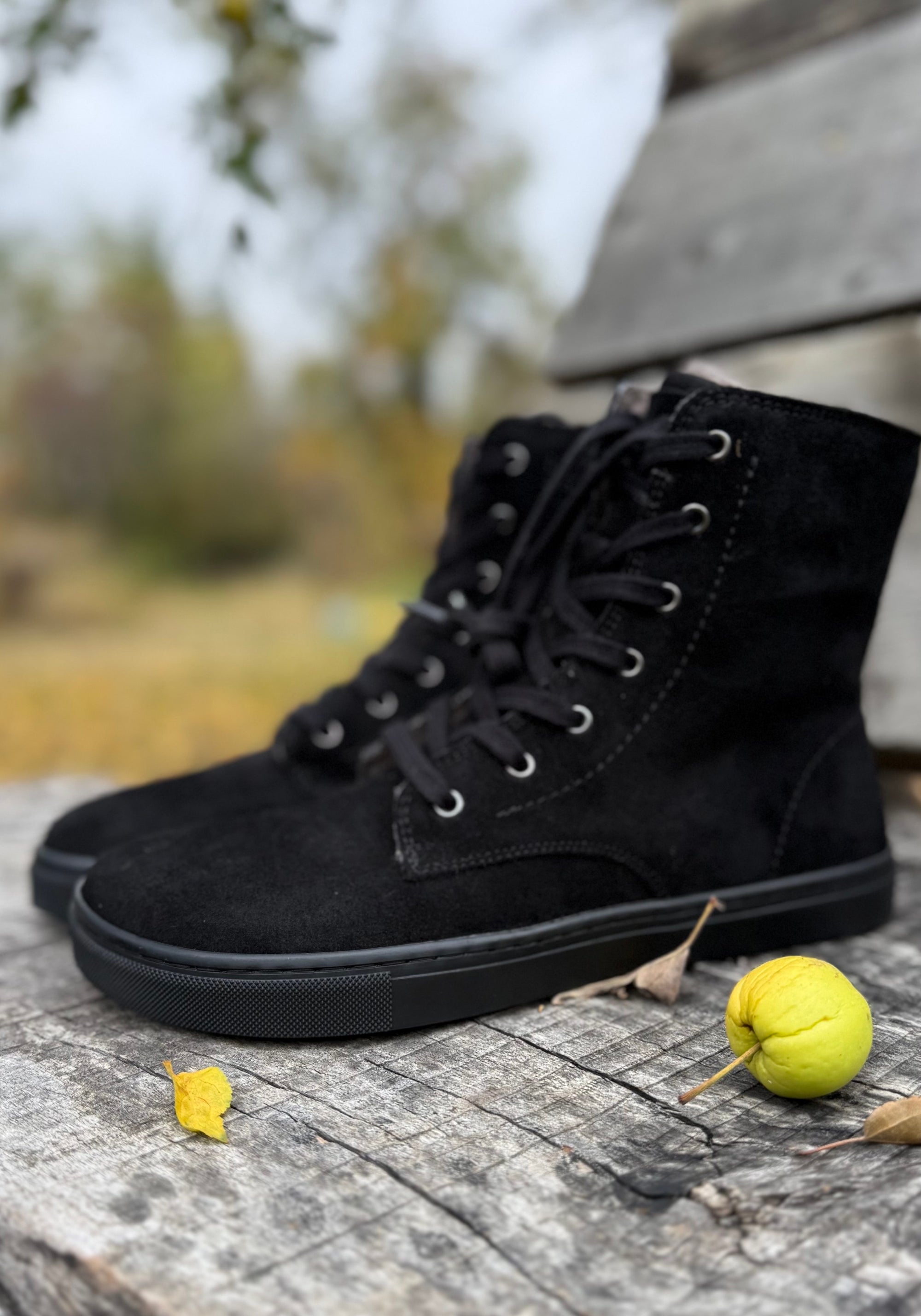 Ghete Barefoot îmblănite - Hesira Black
