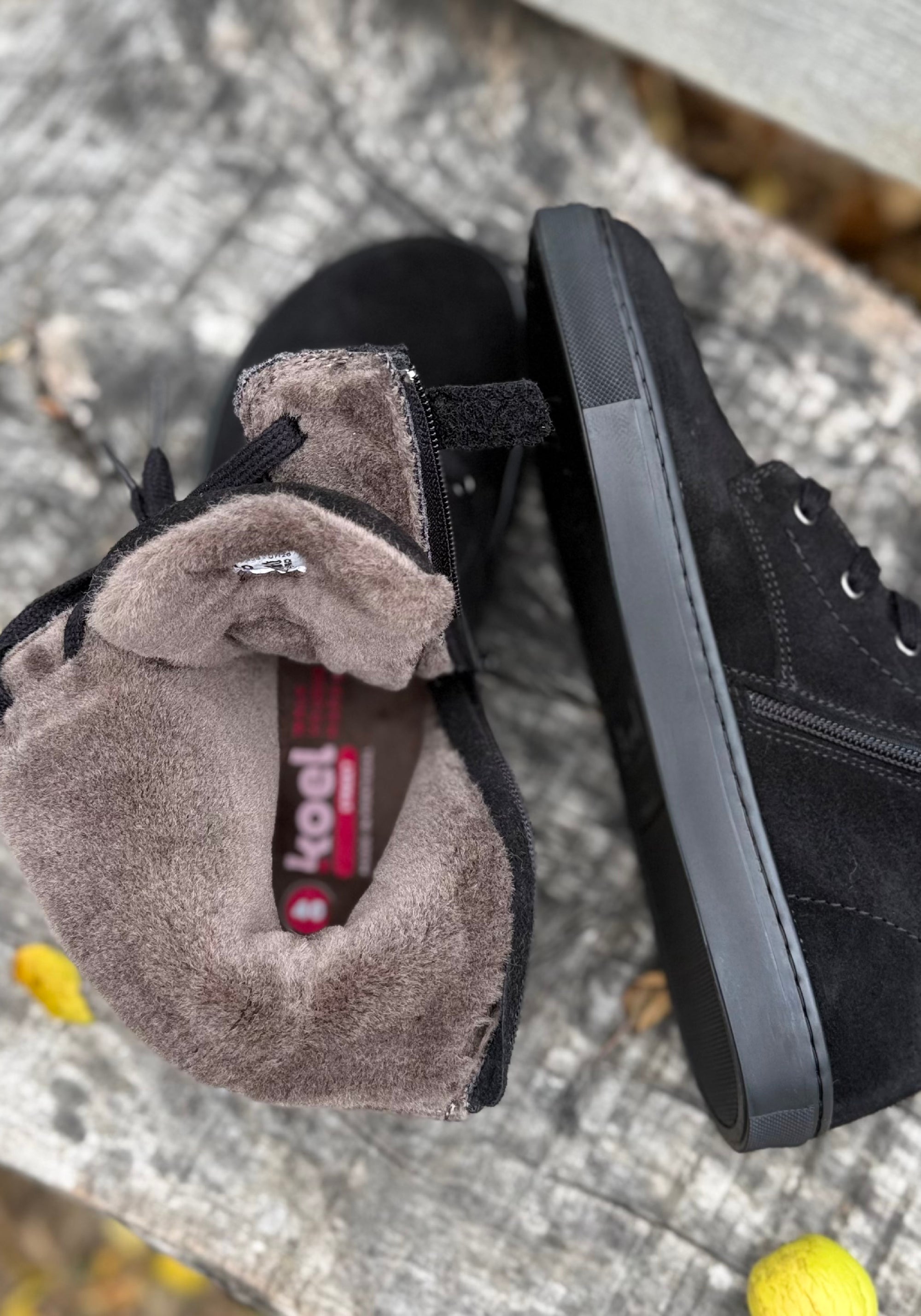 Ghete Barefoot îmblănite - Hesira Black