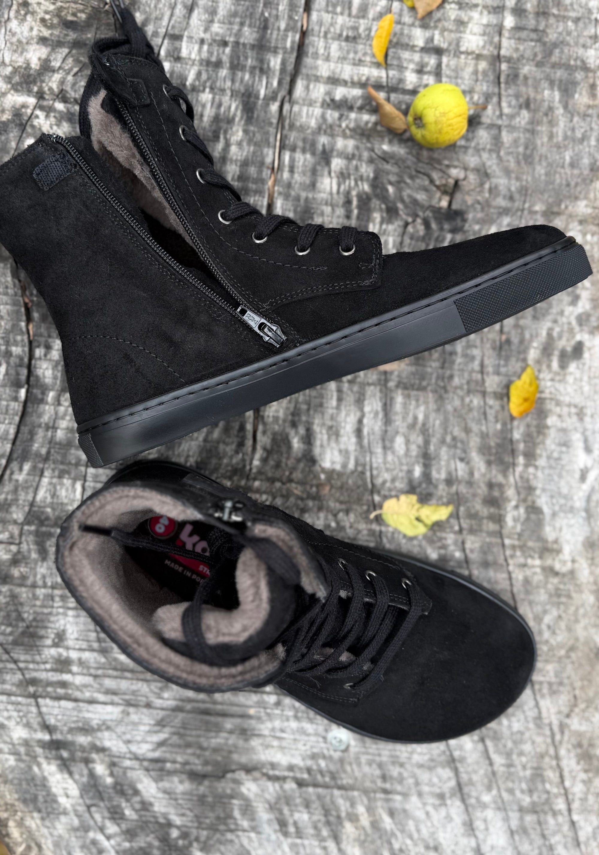 Ghete Barefoot îmblănite - Hesira Black