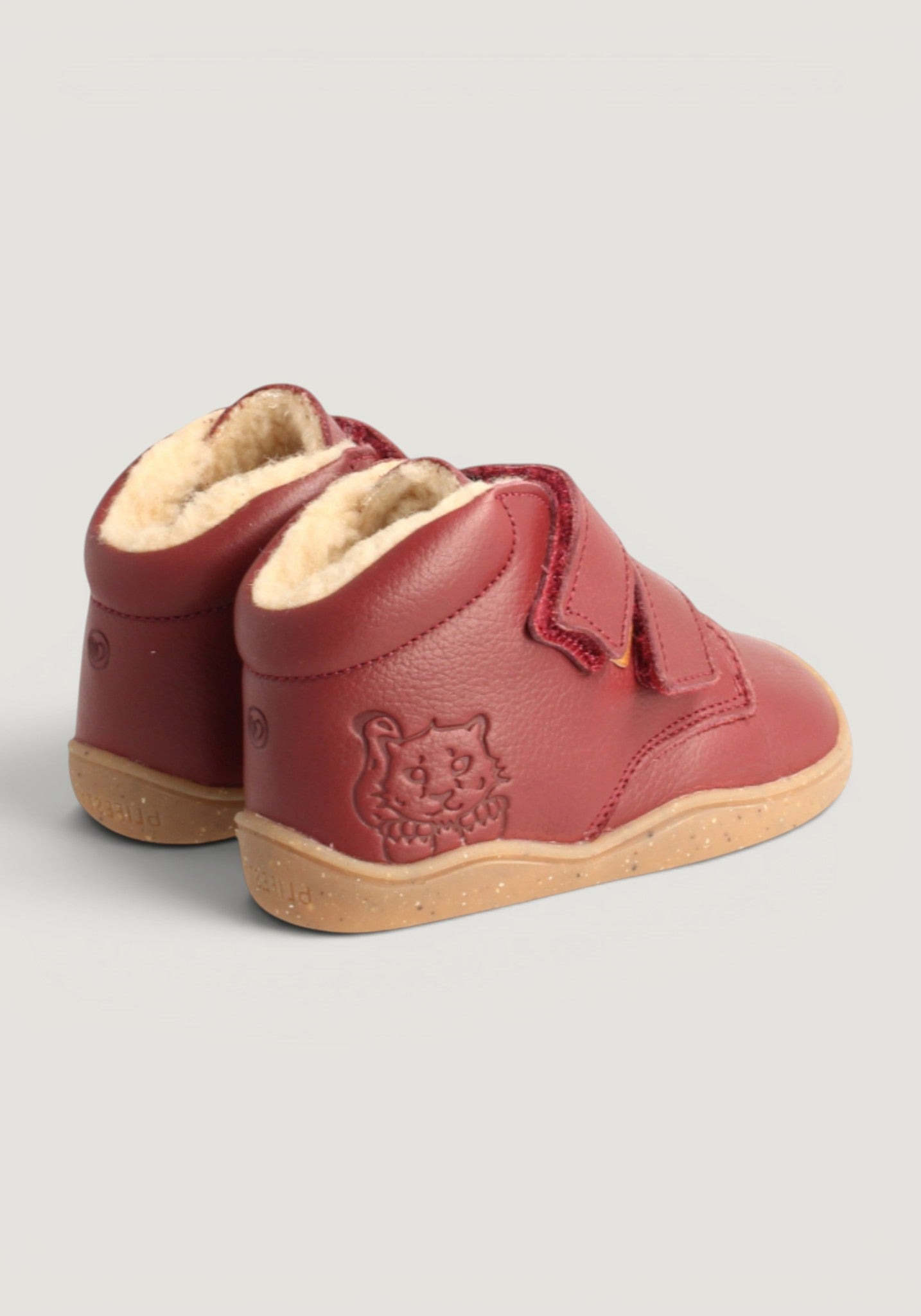 Ghete Barefoot îmblănite - Leopard Bordeaux