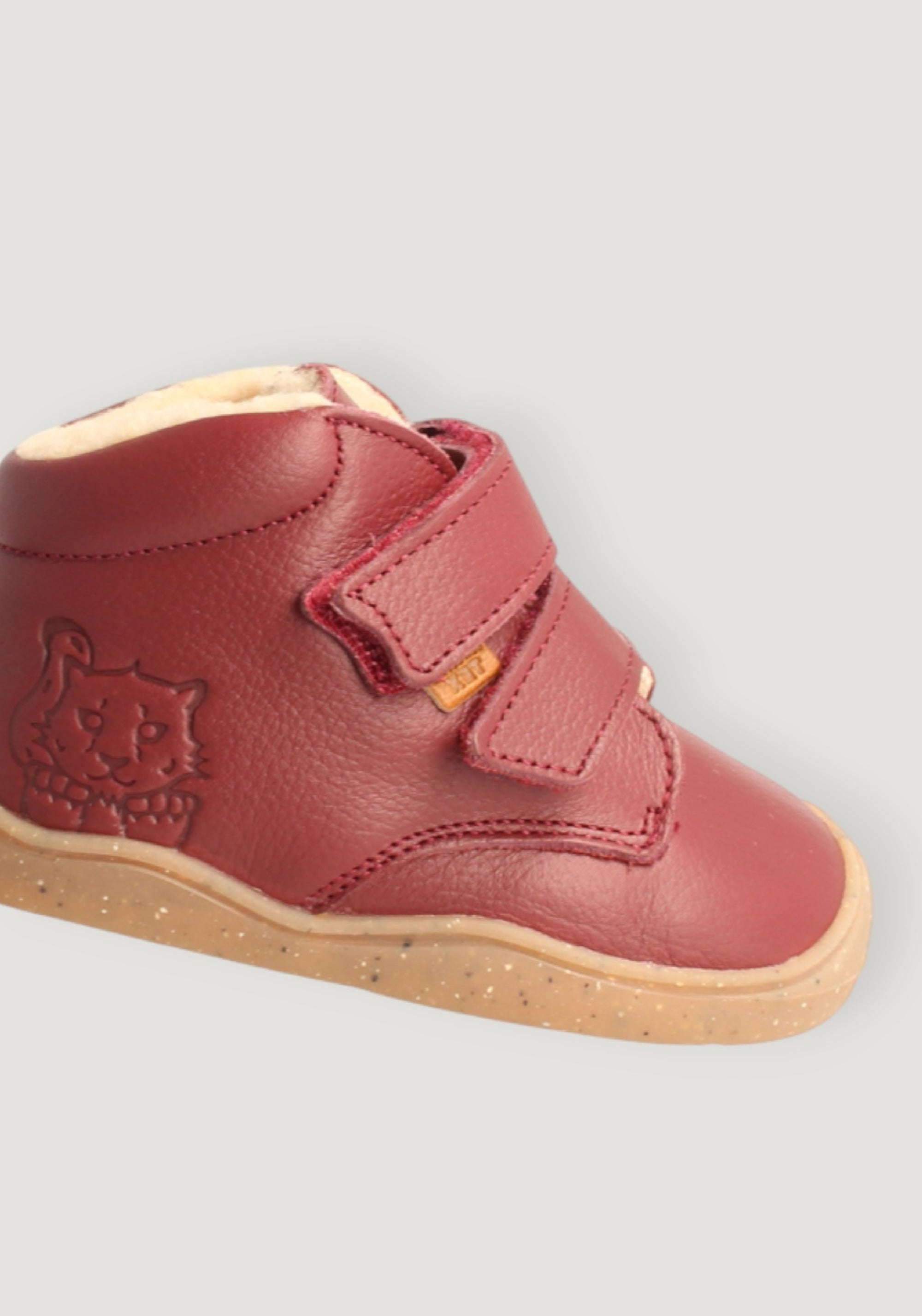 Ghete Barefoot îmblănite - Leopard Bordeaux