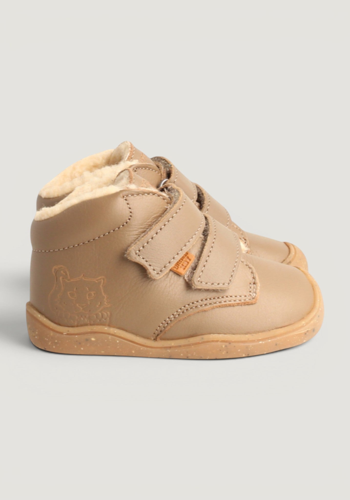 Ghete Barefoot îmblănite - Leopard Taupe