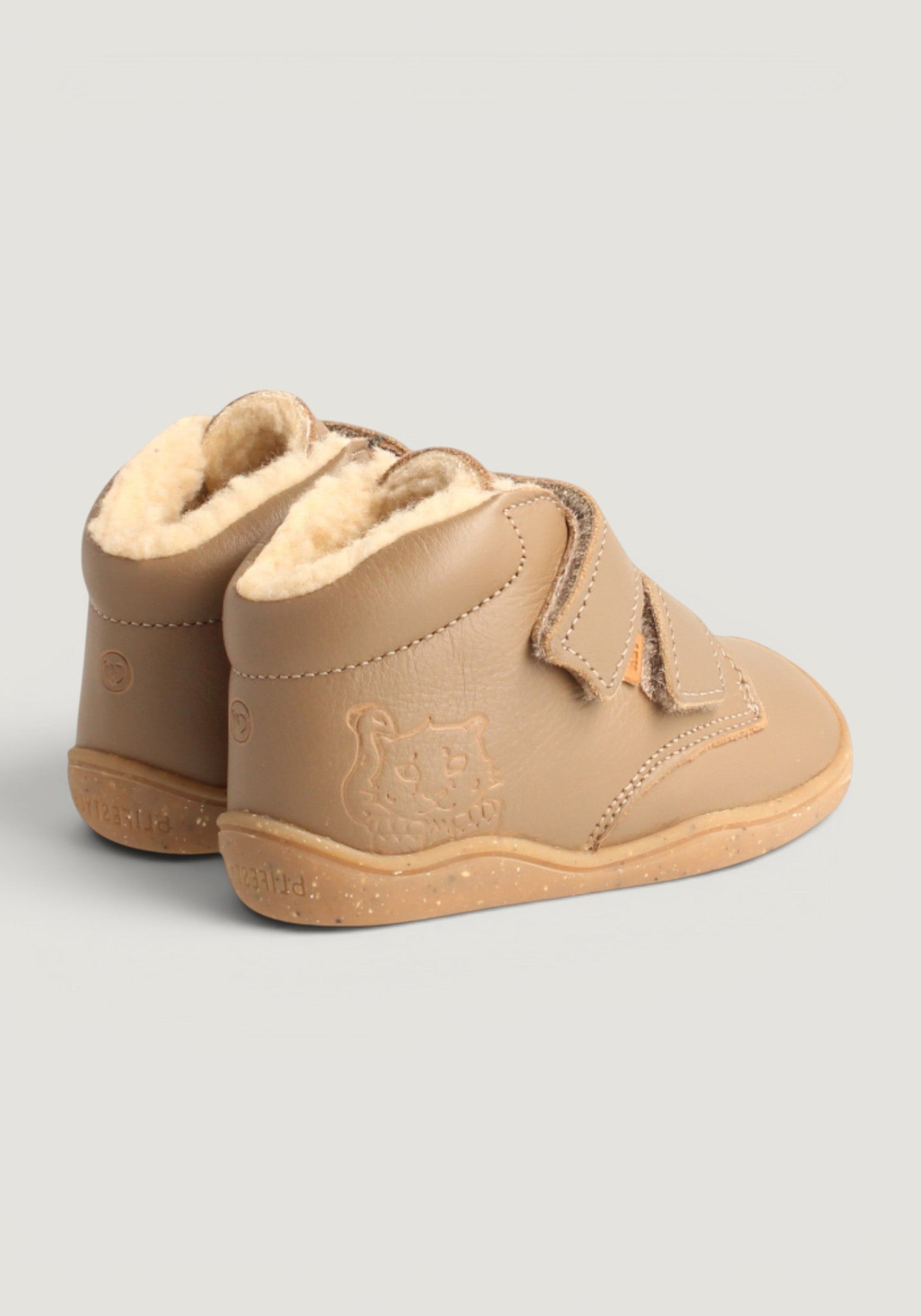 Ghete Barefoot îmblănite - Leopard Taupe