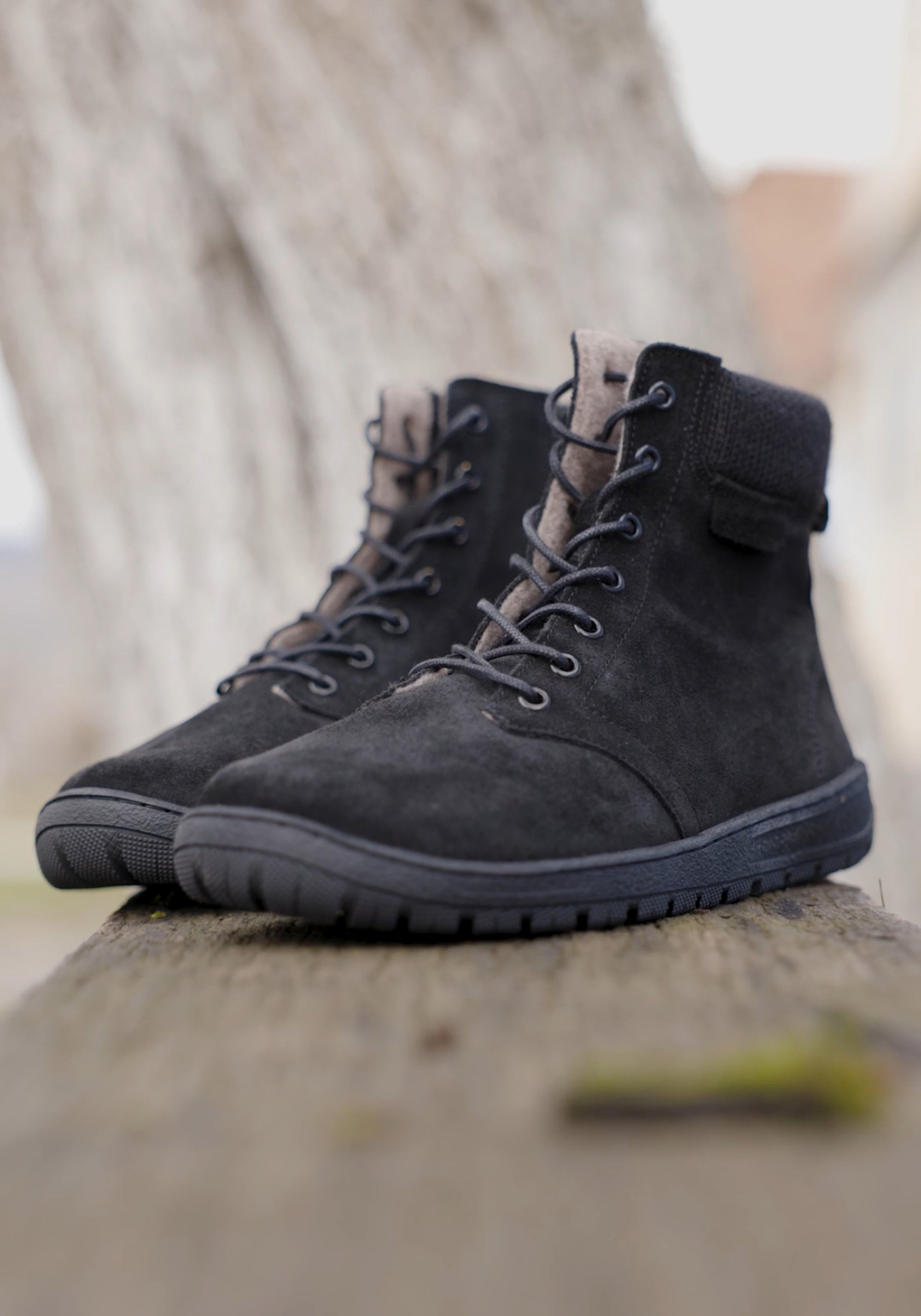 Ghete Barefoot îmblănite - Loud Style Black